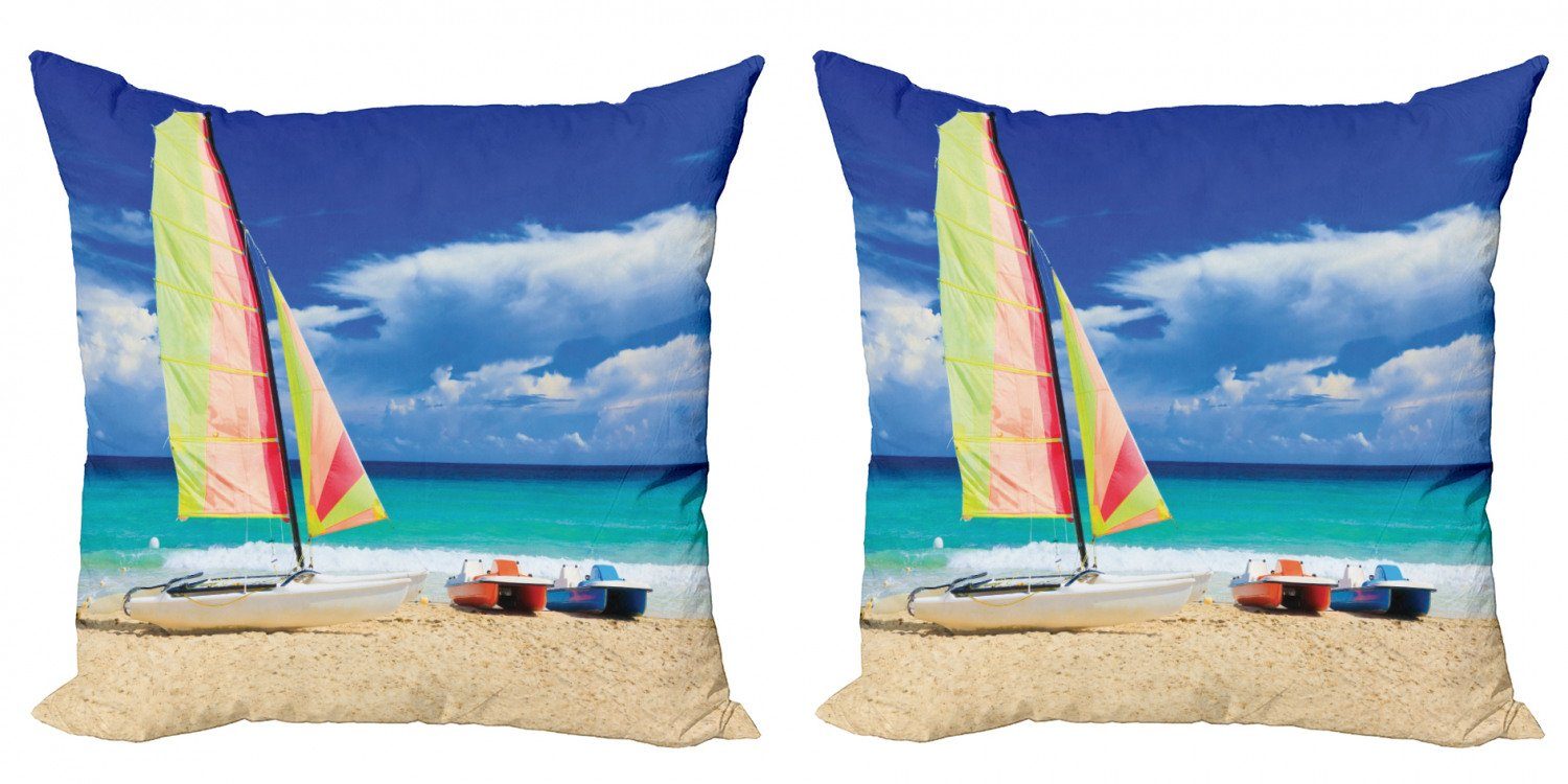 Kissenbezüge Modern Accent Doppelseitiger Digitaldruck, Abakuhaus (2 Stück), Urlaub Ocean Sailing Exotic
