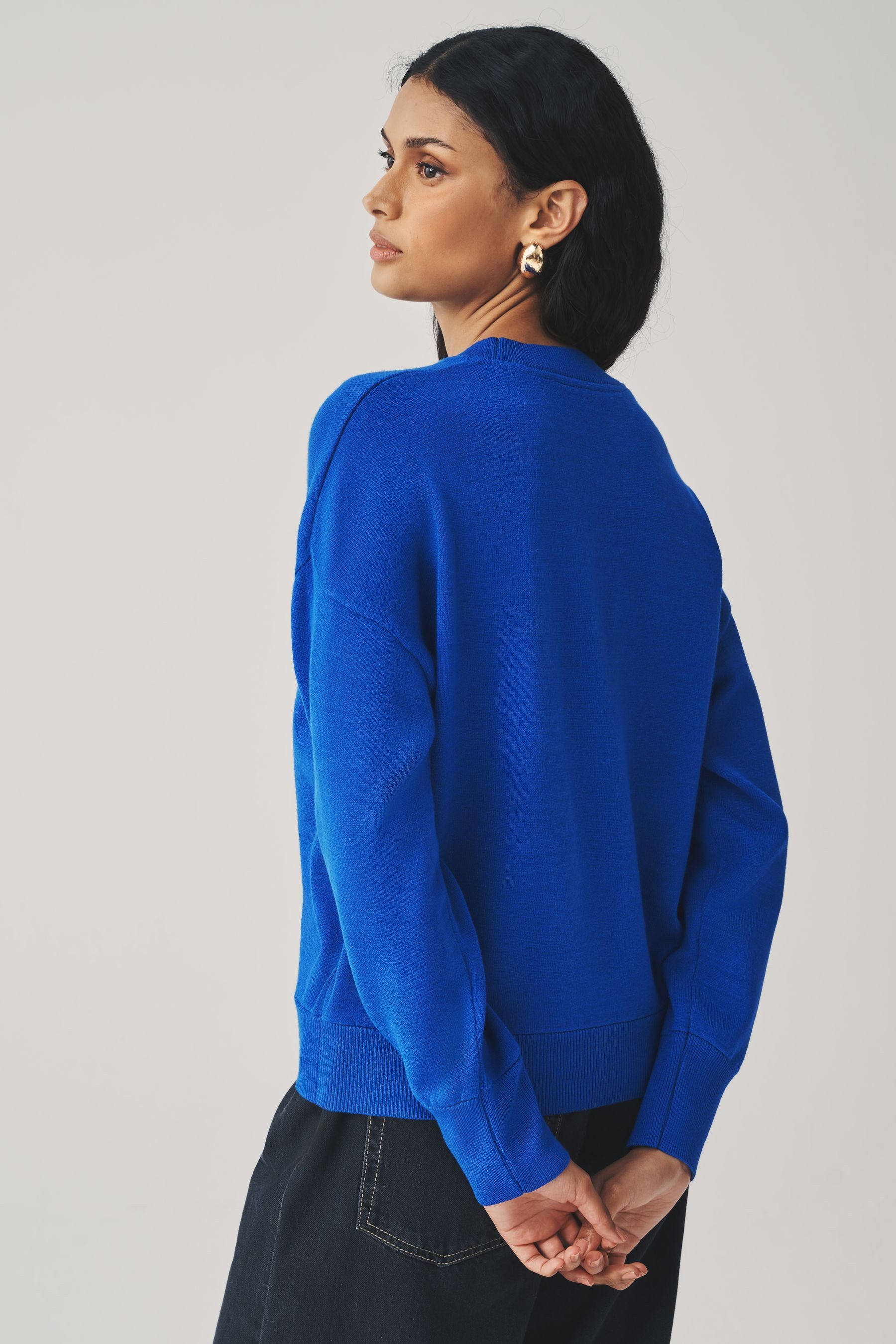Next Rundhalspullover Rundhals-Sweatshirt mit langen Ärmeln günstig online kaufen