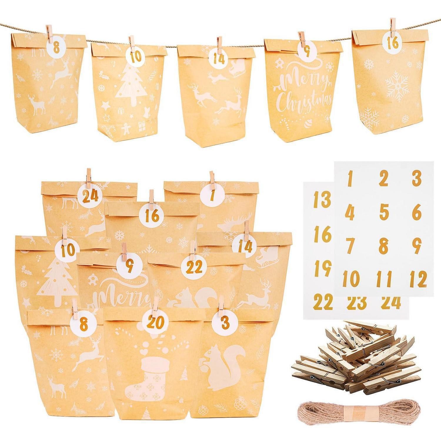 LuxusKollektion DIY-Adventskalender DIY Adventskalender zum Befüllen 24er Set