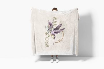 Sinus Art Handtücher Handtuch Strandhandtuch Saunatuch Kuscheldecke Kolibri kleiner Vogel Kunstvoll Einzigartig Schö, Baumwolle-Polyester-Mix (1-St), Handtuch