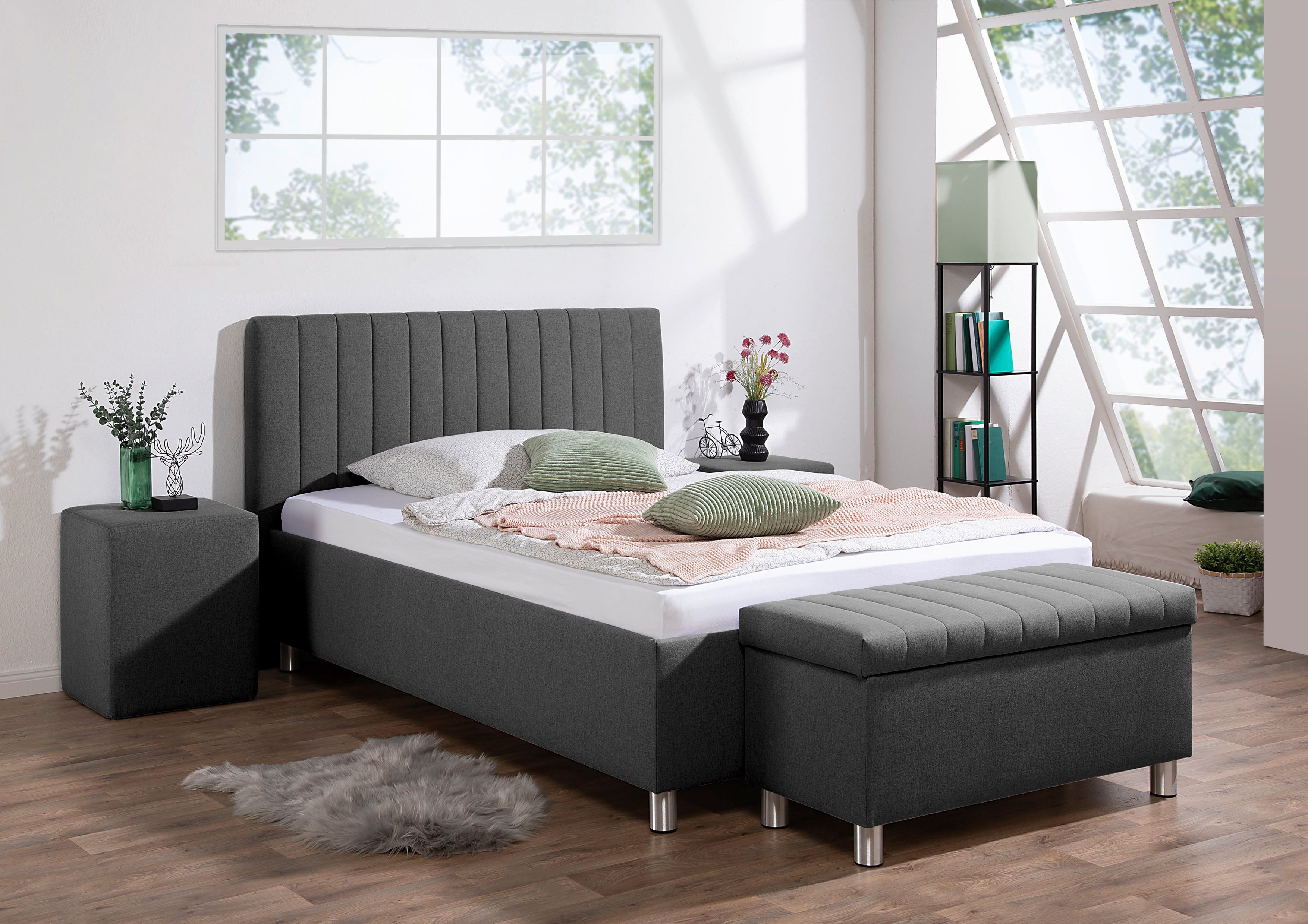 Maintal Polsterbett Kieferwald, mit Bettkasten, wahlweise günstig online kaufen