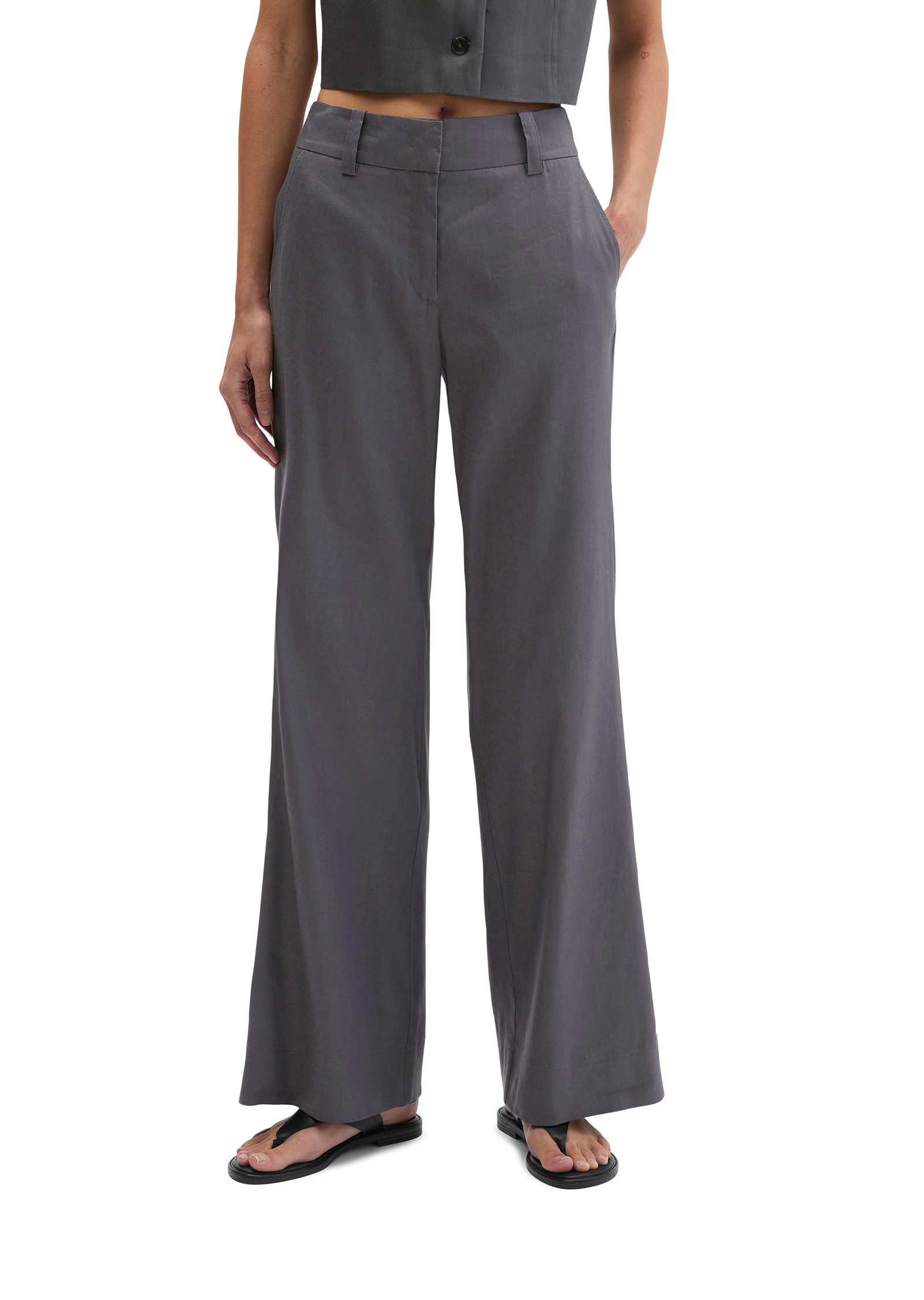 Chinohose aus Viskose-Leinen-Stretch