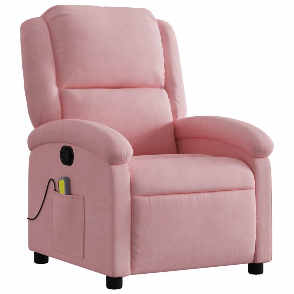 vidaXL Sessel Massagesessel Rosa Samt (1-St) günstig online kaufen