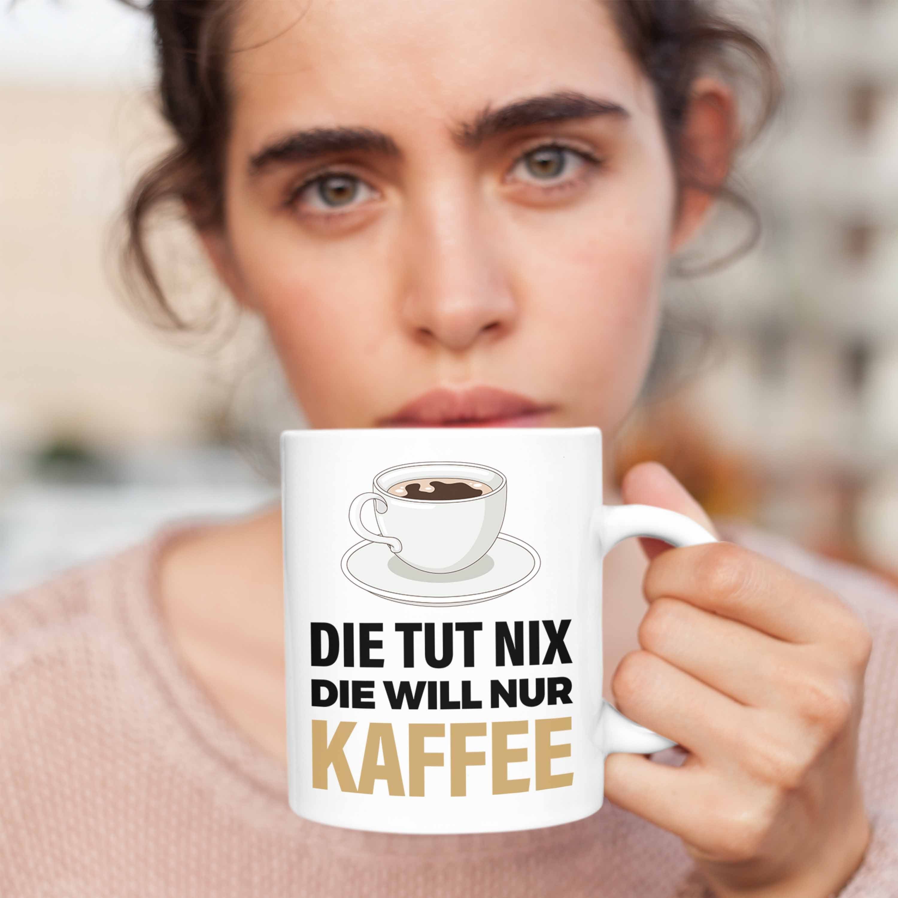 Kaffeetrinker Weiss Trendation Kollege Kaffee Tasse - Spruch Arbeit Grafik Trendation Geschenk Geschenkidee