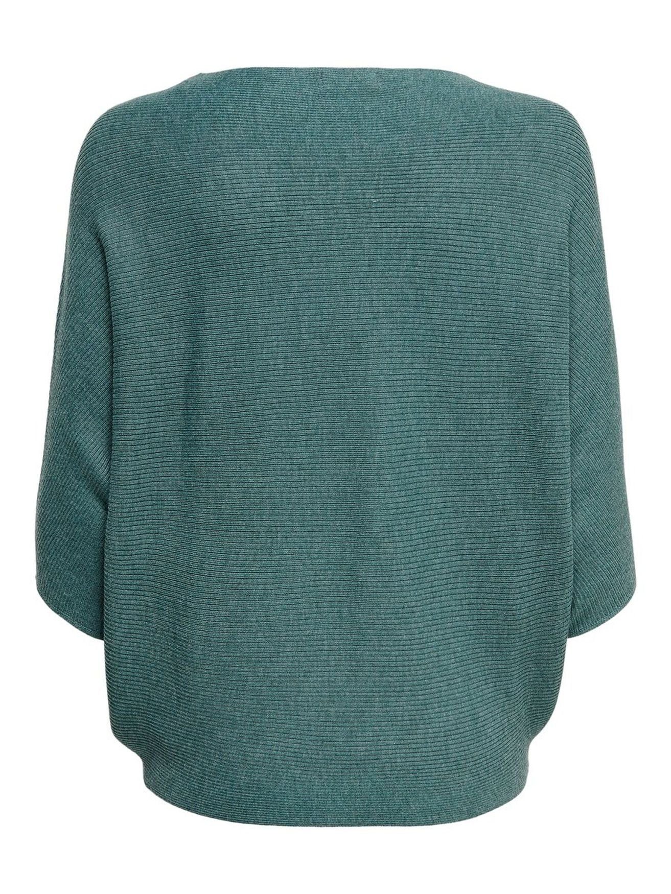 Sweater Petrol Pullover JDYNEW Feinstrick in 3053 YONG JACQUELINE Strickpullover (1-tlg) BEHAVE de BATSLEEVE Sweatshirt