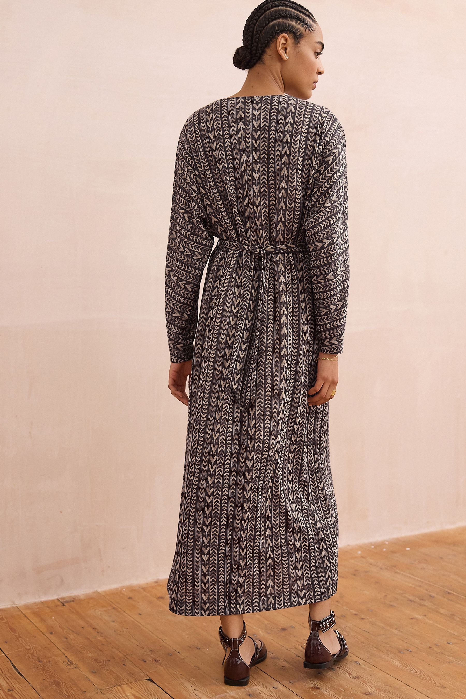 Next Midikleid Midi-Hemdblusenkleid aus Jersey mit günstig online kaufen