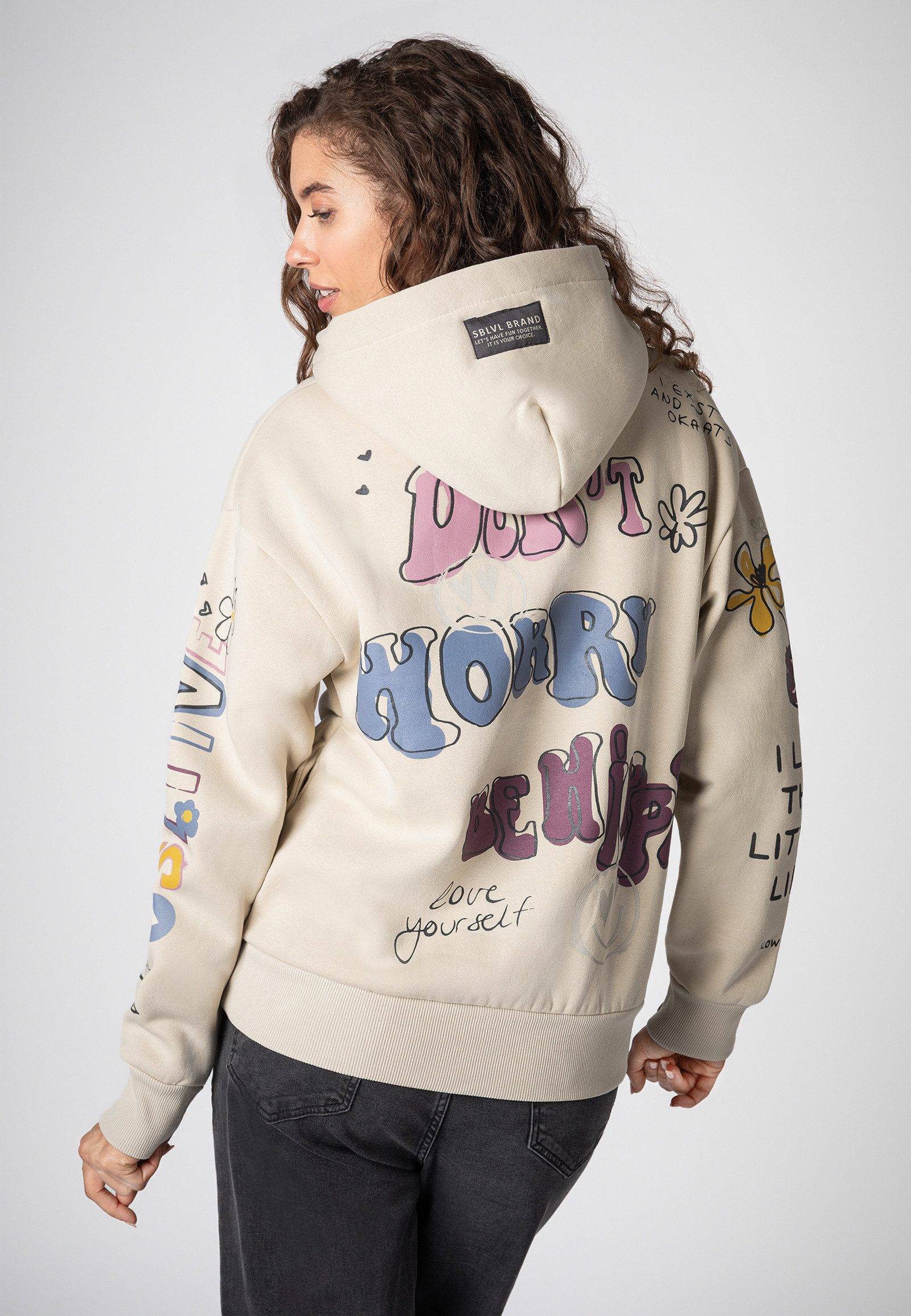 SUBLEVEL Kapuzenpullover Damen Hoodie mit auffälligen günstig online kaufen