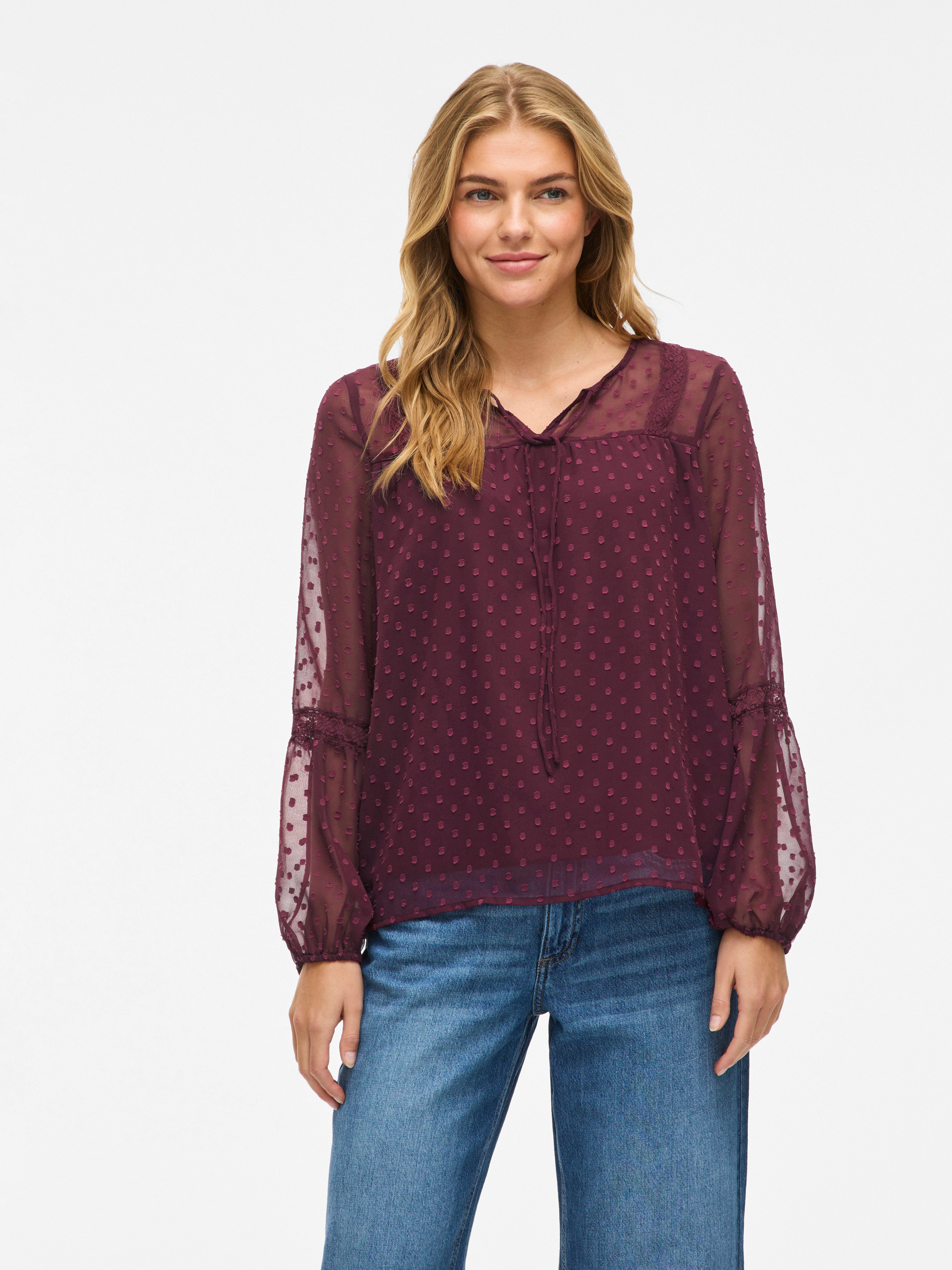 Vila Blusenshirt VIEDEE L/S TOP - günstig online kaufen