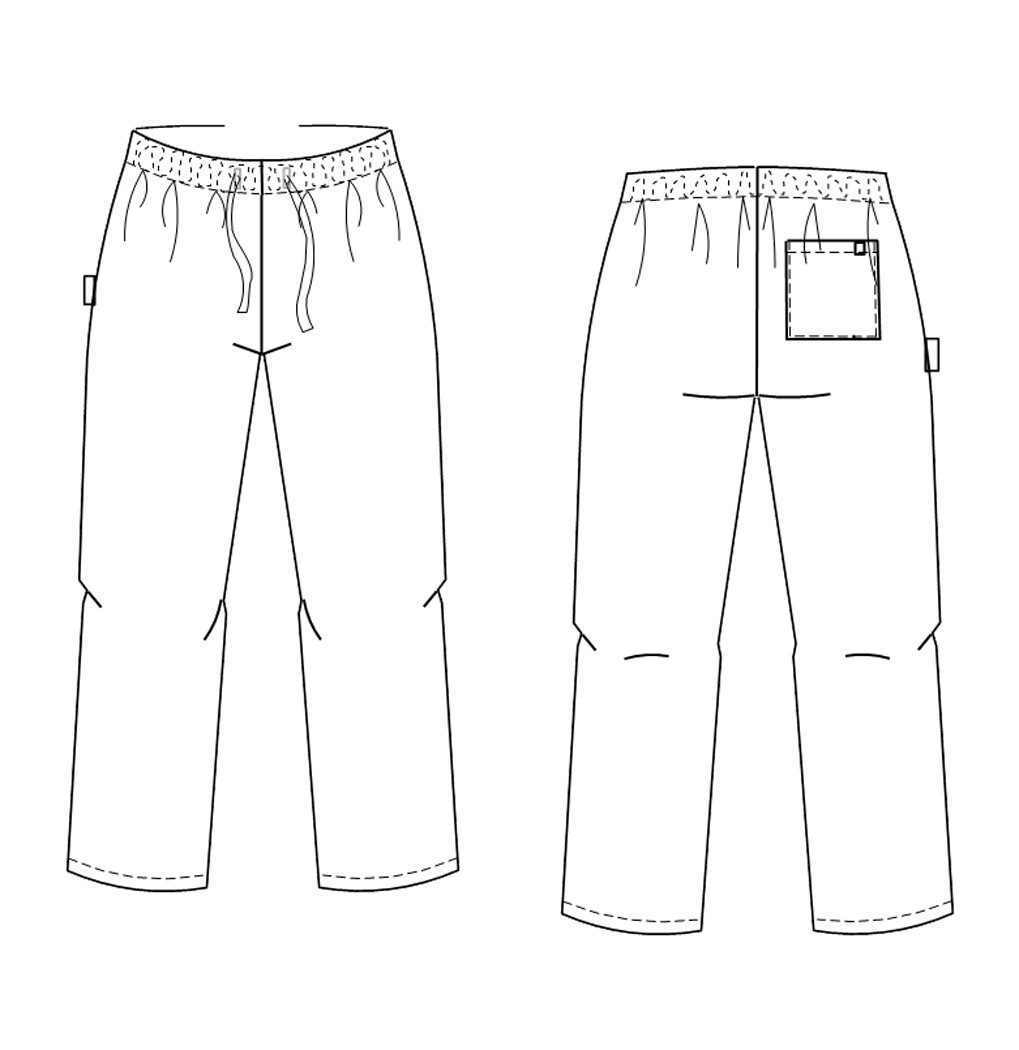 BEB Schlupfhose beb MEDIZIN/PFLEGE Unisex SCHLUPFHOSE Basic Polyestermix Weinrot