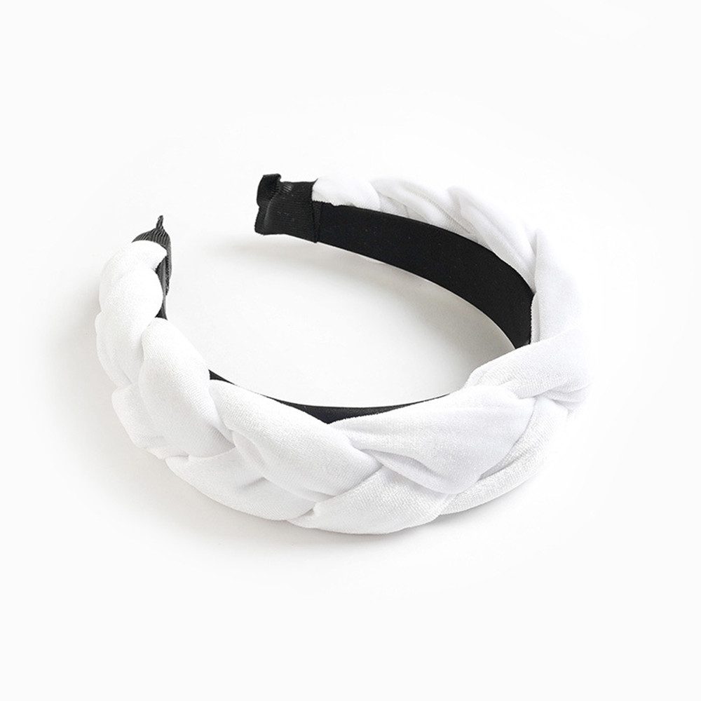 Eovaizge Haarband Damen Geflochtene Stirnbänder Samt Haarreifen Vintage Breit Haarband, Elastische Criss Cross Haarbänder Zubehör für Damen und Mädchen