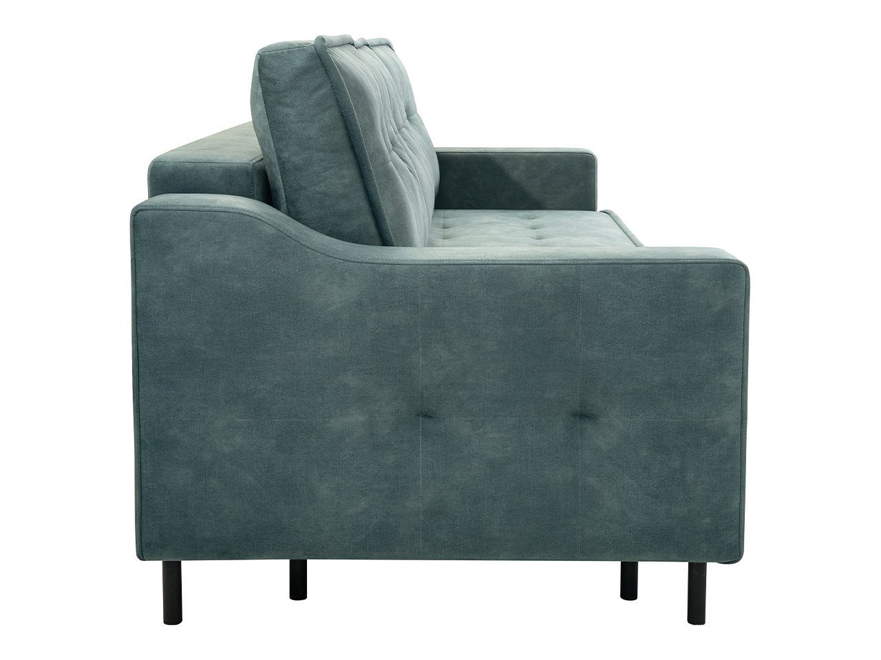 MKS MÖBEL Sofa AREZZO, Ice gesteppter Kissen mit Sitz und Palladium Schlaffunktion, blue Dreisitzer-Sofa