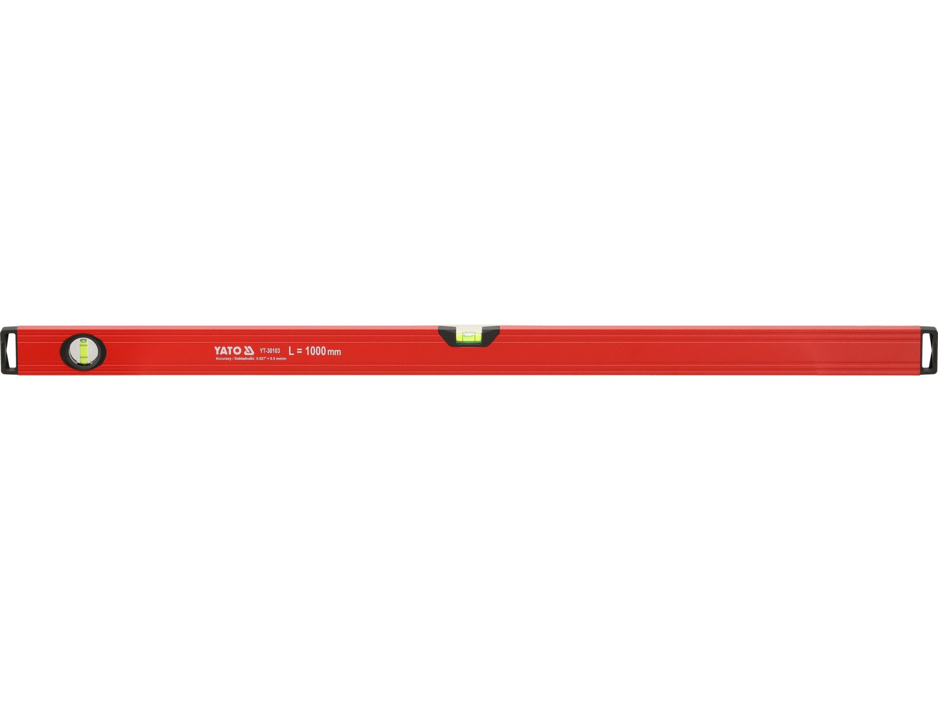 TRIZERATOP Wasserwaage Aluminium-Wasserwaage 1000 mm, gefräste Unterseite, (Aluminium-Wasserwaage 1000 mm, gefräste Unterseite)