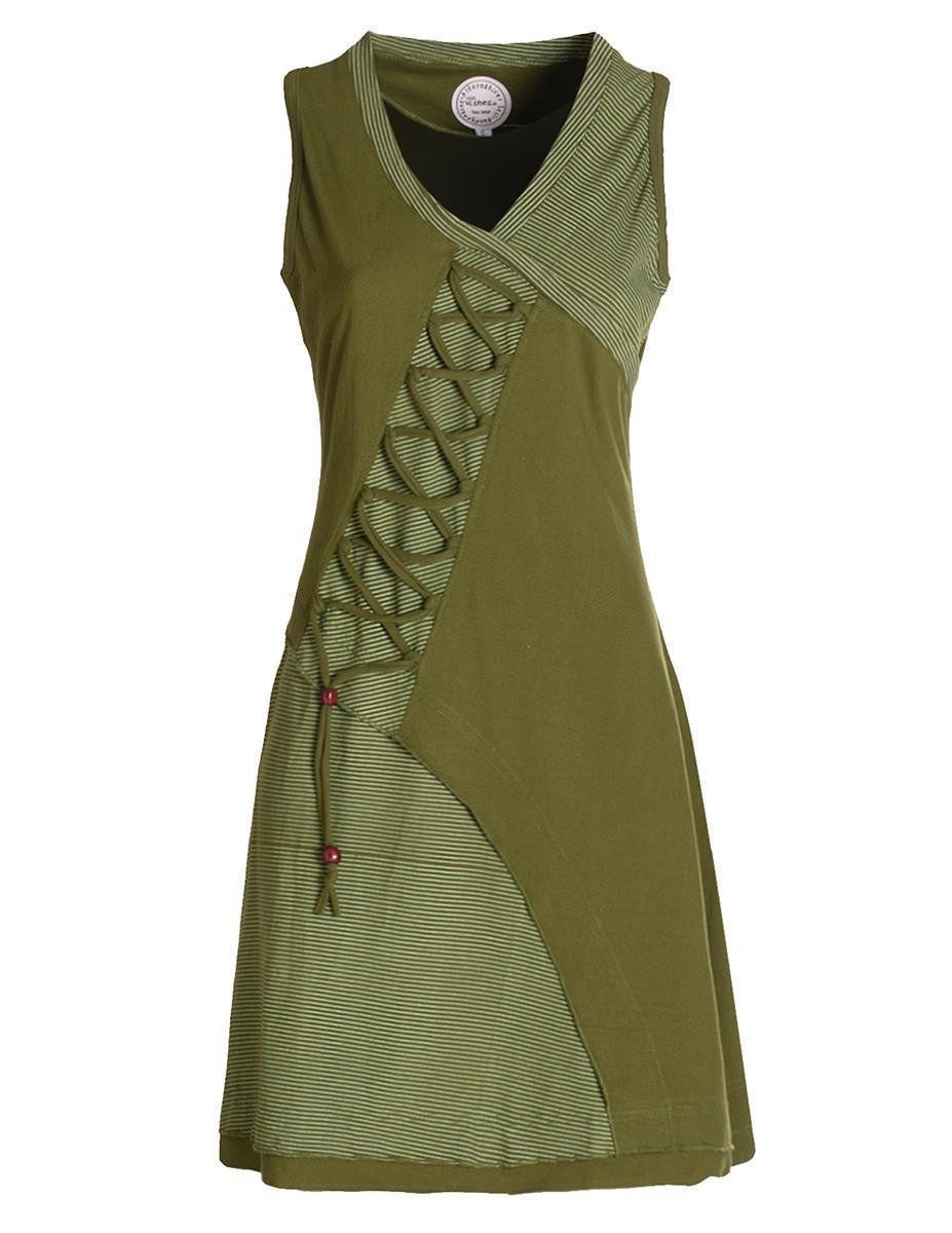 Vishes Sommerkleid Asymmetrisches Damen Sommer Kleid Baumwoll-Keid Shirt-Kleider Hippie, Goa, Elfen Style