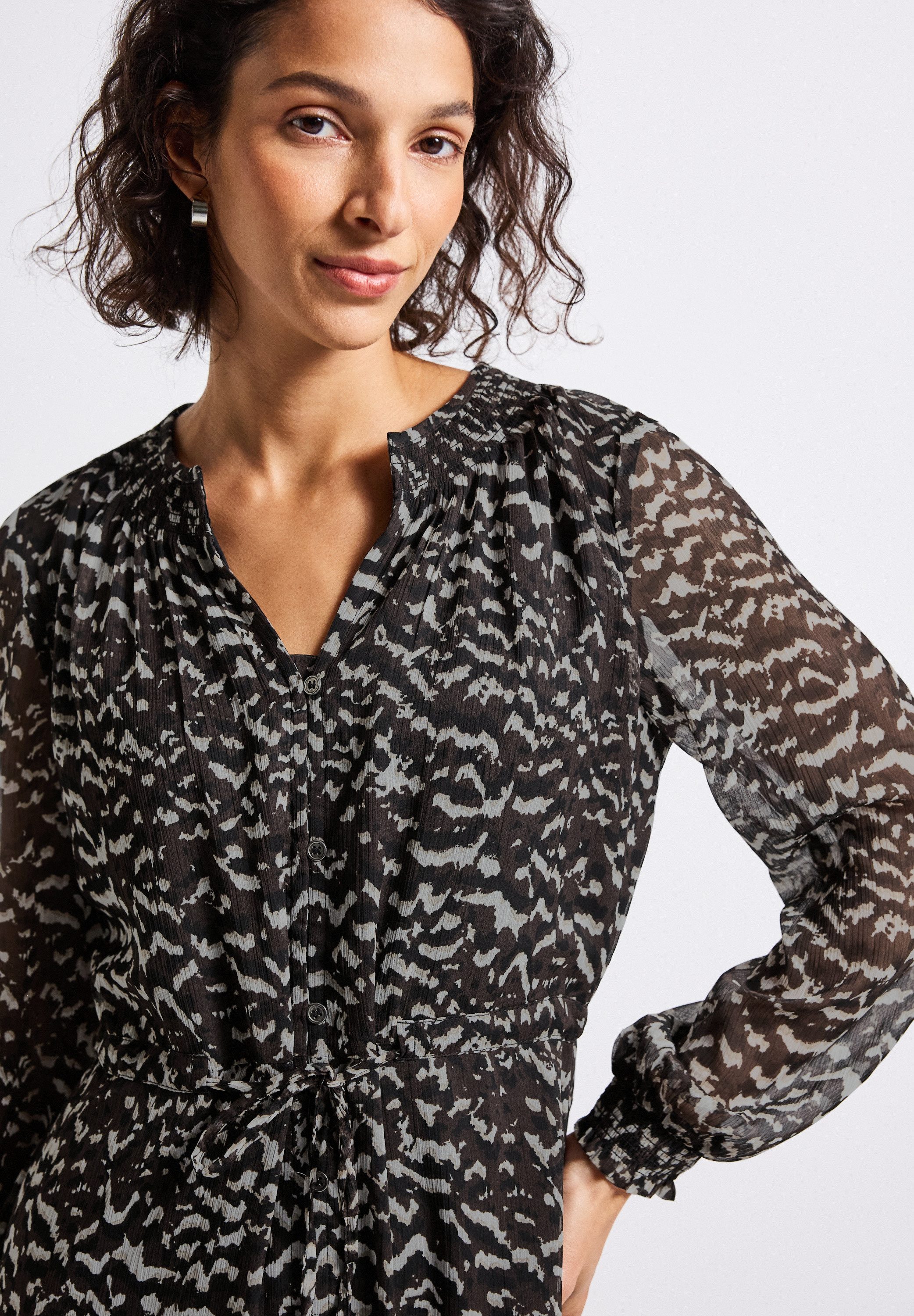 STREET ONE Chiffonkleid mit All-Over Print günstig online kaufen