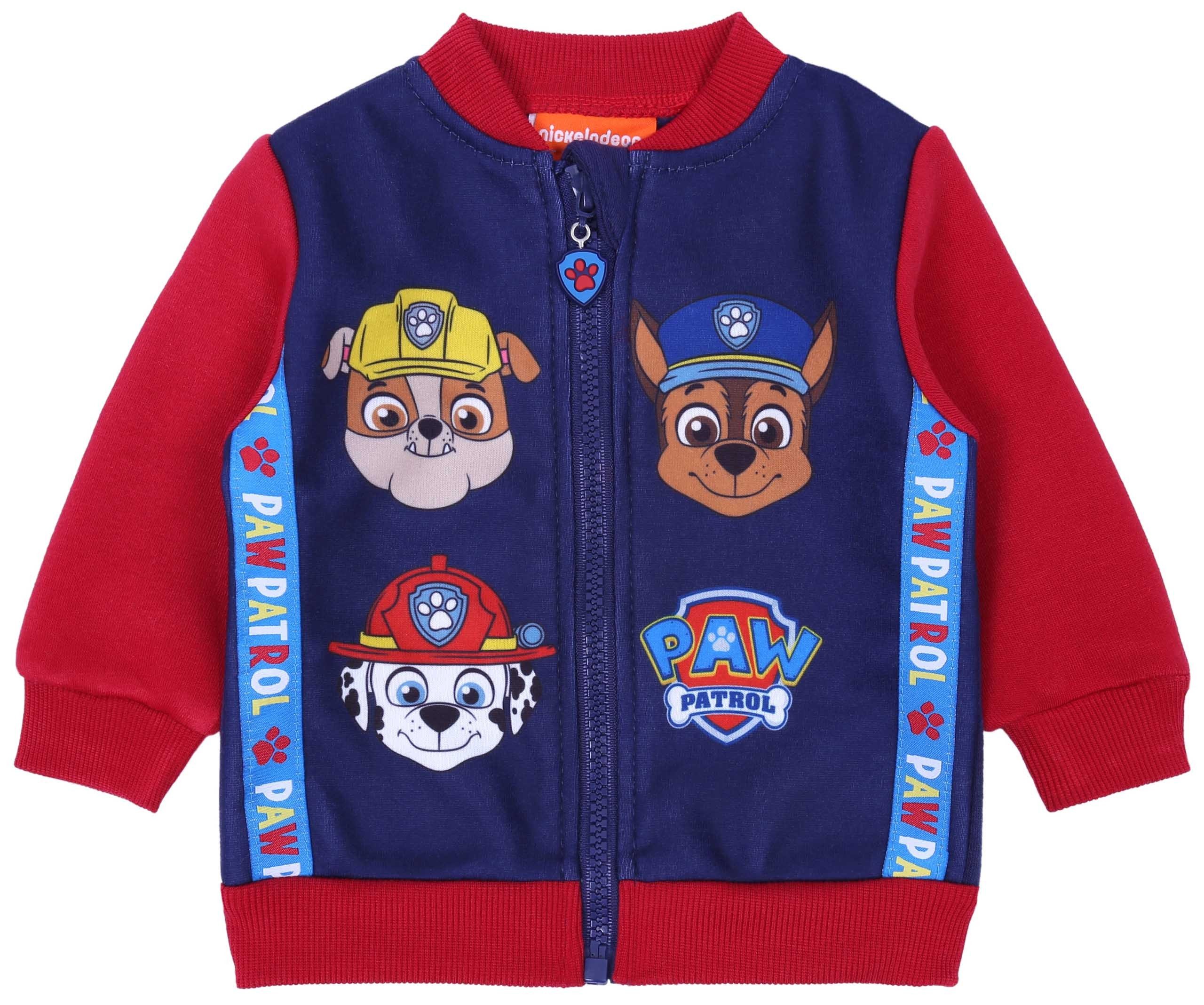 PAW PATROL Trainingsanzug Dunkelblau-roter Baby-Jogginganzug Paw Patrol 6-9 Monate