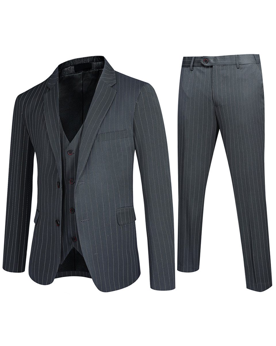 Allthemen Anzug Herren gestreift Hochzeitsanzug Slim Fit Business Anzüge günstig online kaufen
