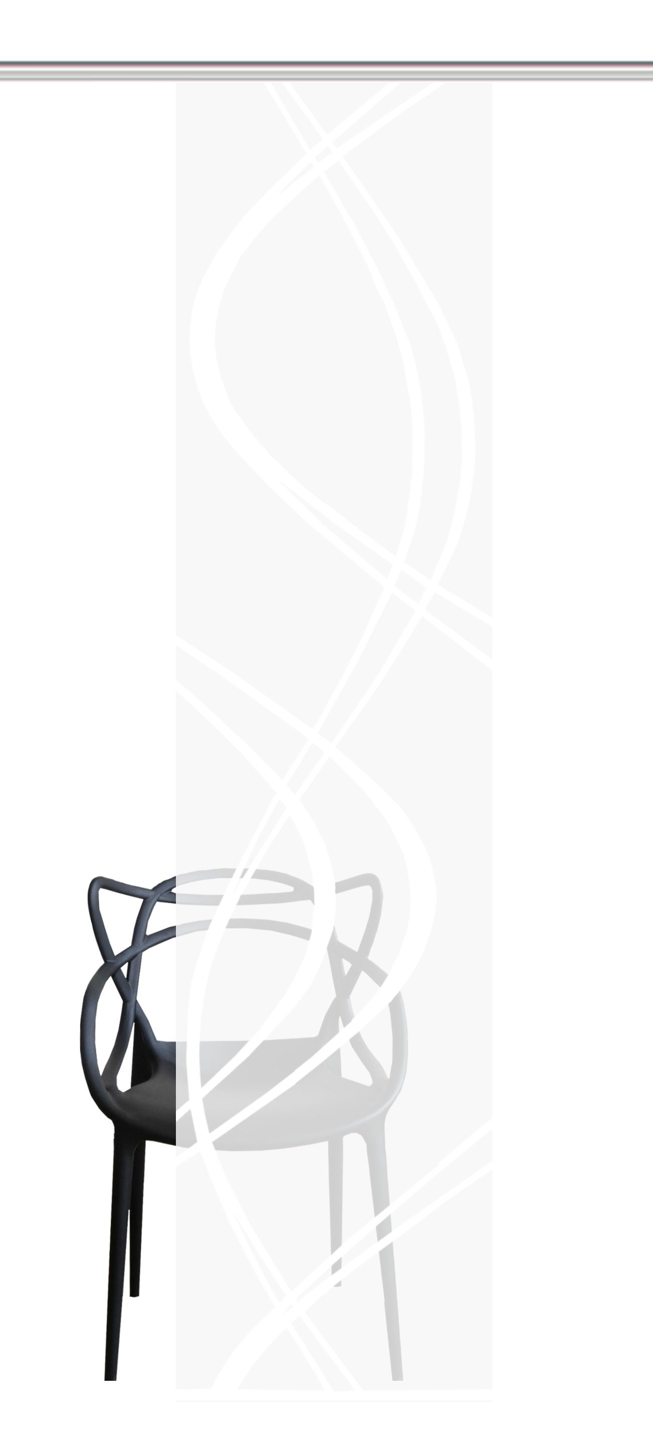 HOME WOHNIDEEN Schiebegardine Schiebevorhang TIBERIO aus Dekostoff und Voile mit Scherli 245 x 60 cm (1 St), Paneelwagen, blickdicht, Polyester