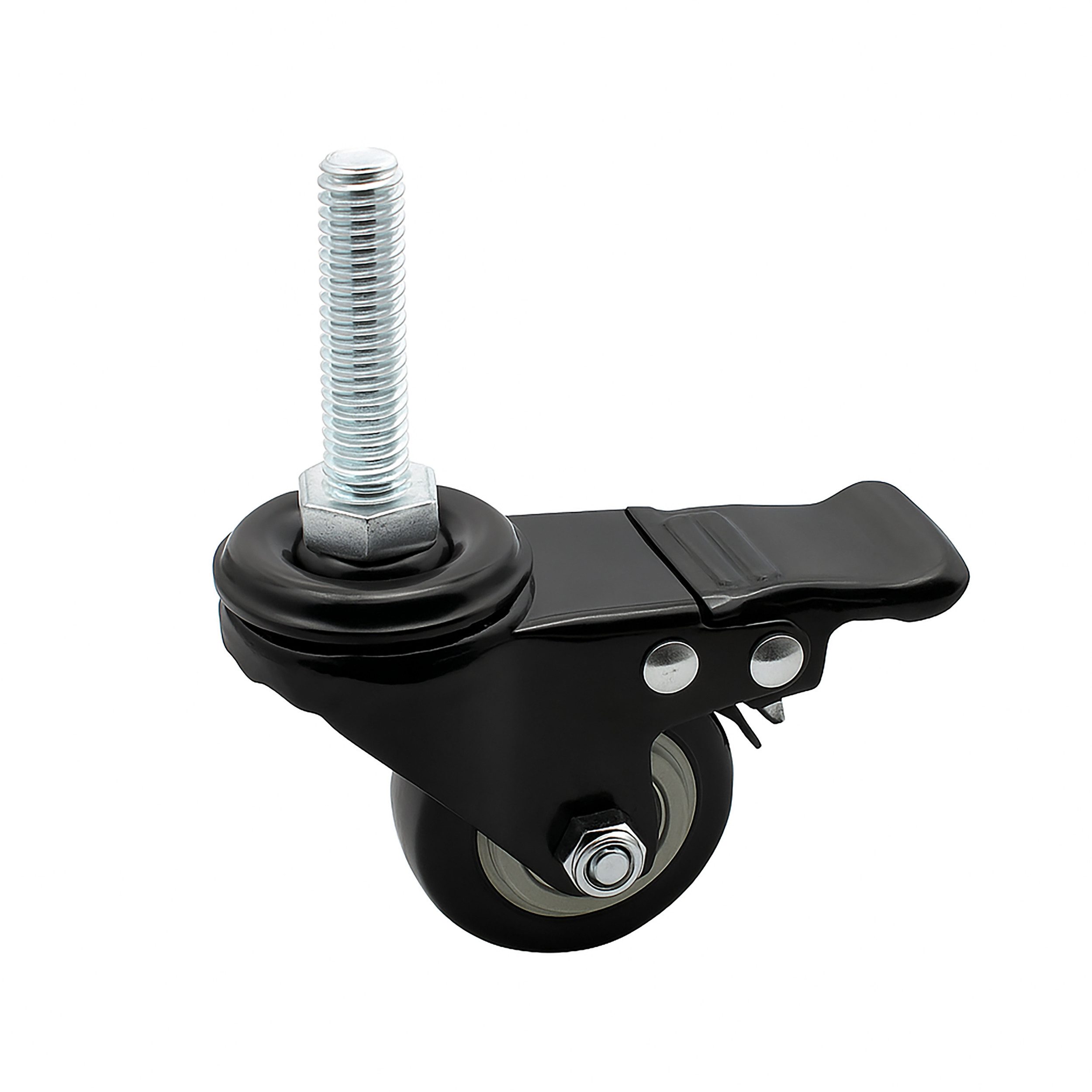 KLAK Profil KLAK - Schraubgewinde-Lenkrolle mit Bremse Gummirolle Ø50mm M8 (1-St)