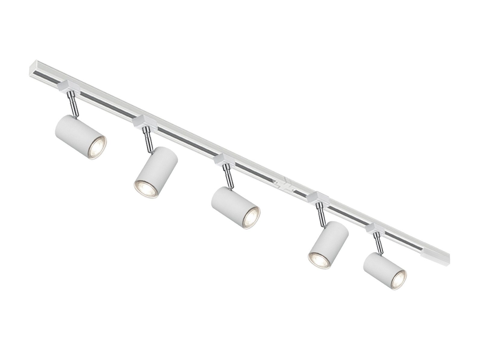 TRIO Leuchten Schienensystem-Sets, 202.5 cm, (10-tlg., Einspeisung 4-adrig), 2-Phasen Lichtschienensystem, Decken-Beleuchtung mit 5 Strahlern
