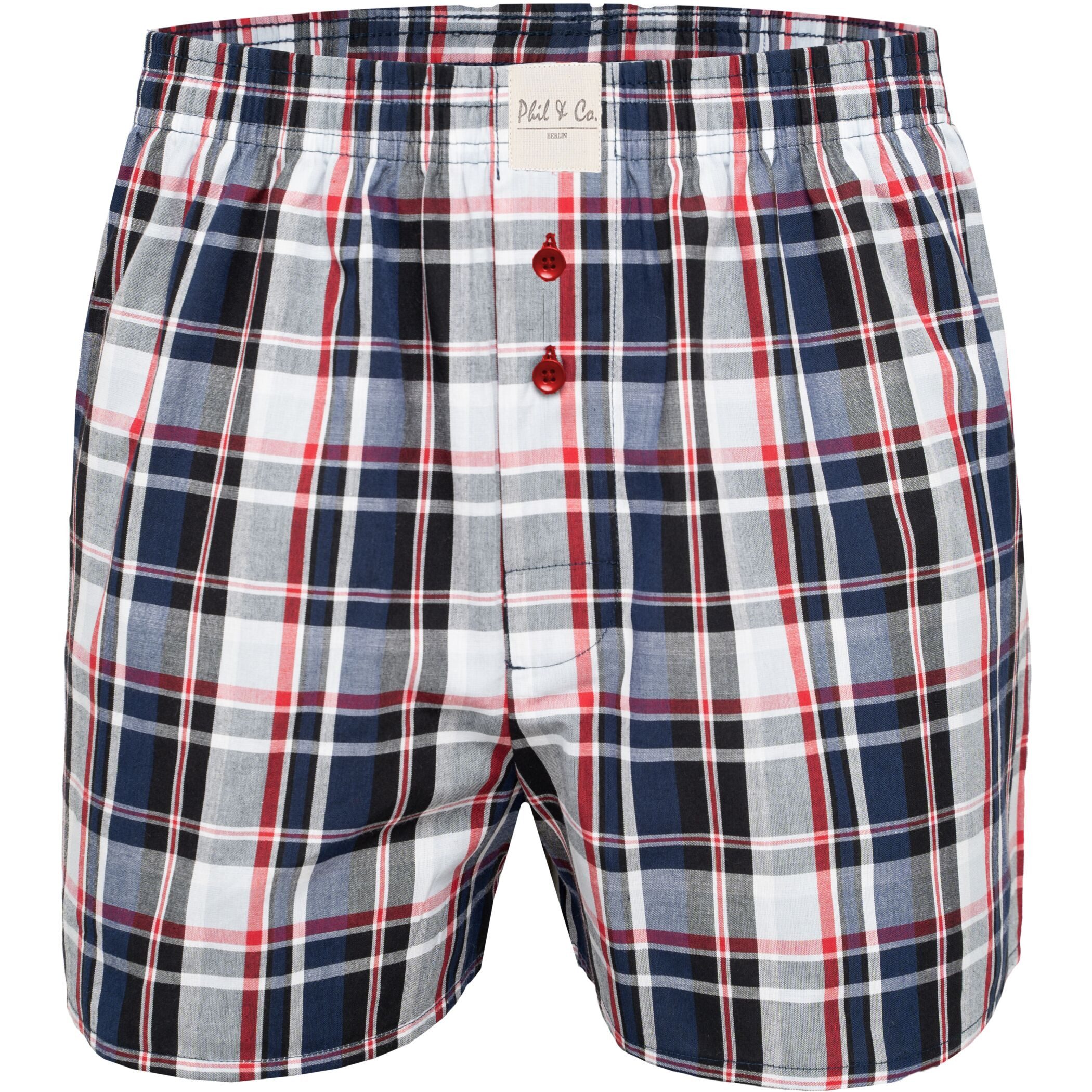 Phil & Co. Boxershorts 8 Phil & Co. Berlin Webboxer Herren american Boxer Boxershorts Shorts (1-St)