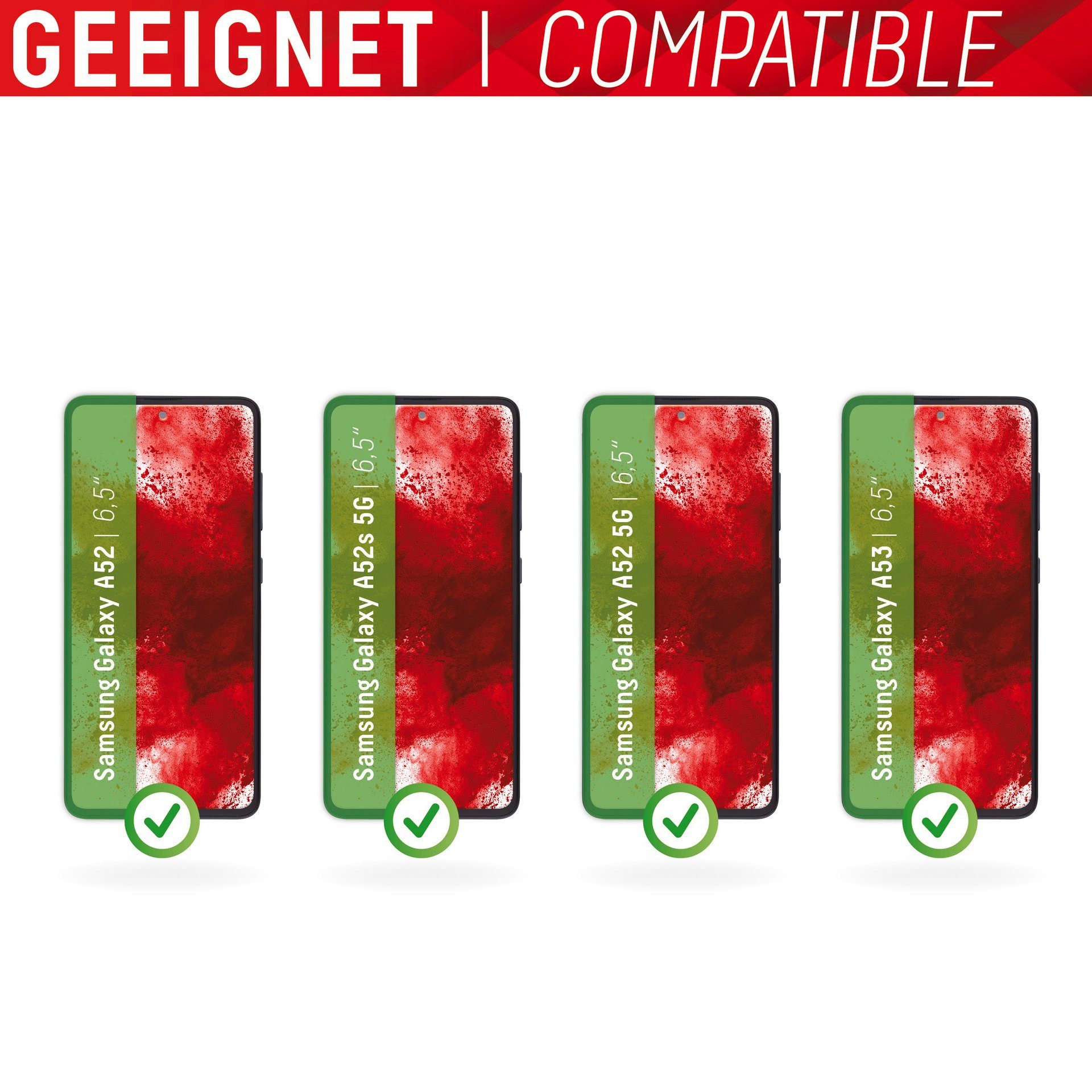 Displex Displayschutzglas Smart Glass - Samsung A52/A52(s) 5G/A53 5G, Displayschutzfolie Displayschutz kratzer-resistent 9H unzerbrechlich – Bild 4 von 5