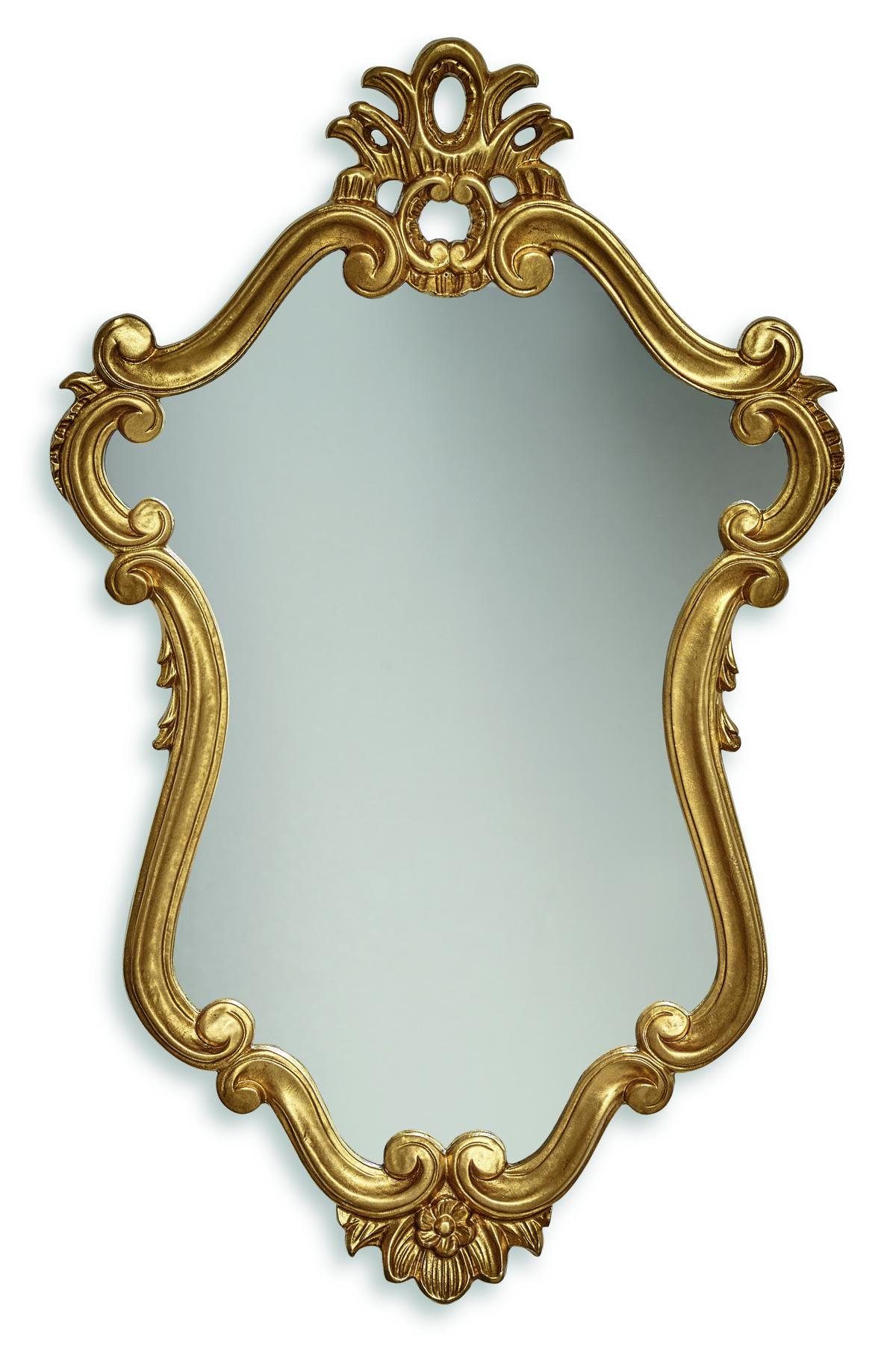 JVmoebel Wandspiegel Designer Spiegel Anrichte Spiegel Barock Luxus Gold Spiegel Zimmer Wohn Regal