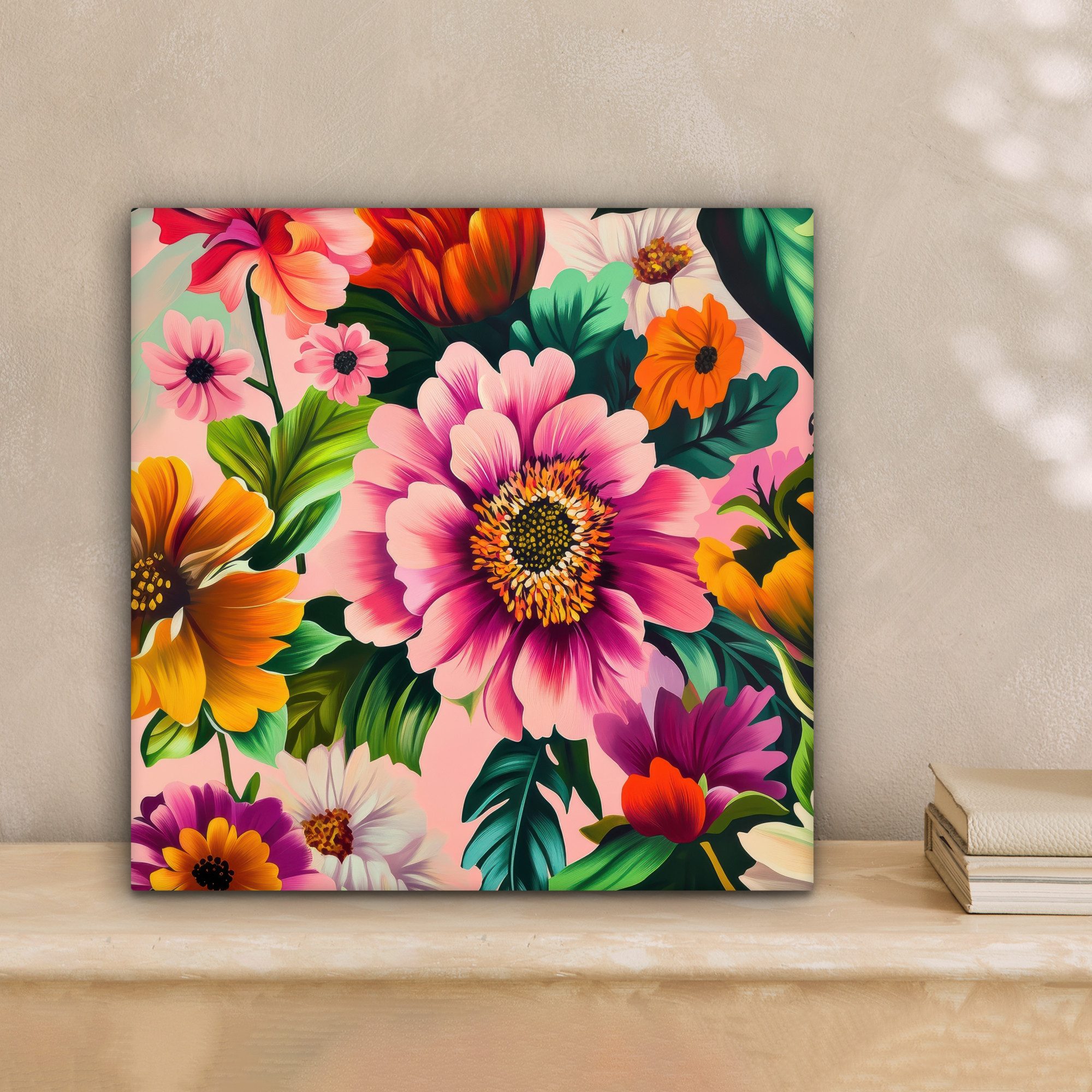 OneMillionCanvasses® Leinwandbild Blumen - Bunt - günstig online kaufen
