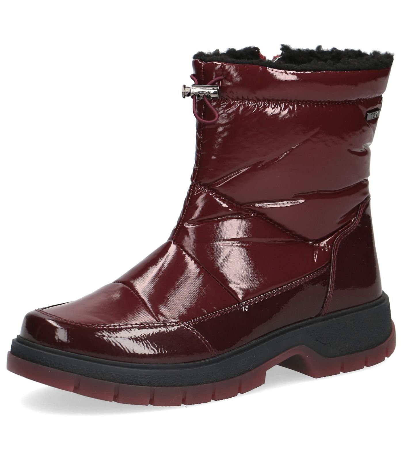 Caprice Stiefelette Stiefelette Bordeaux Lederimitat