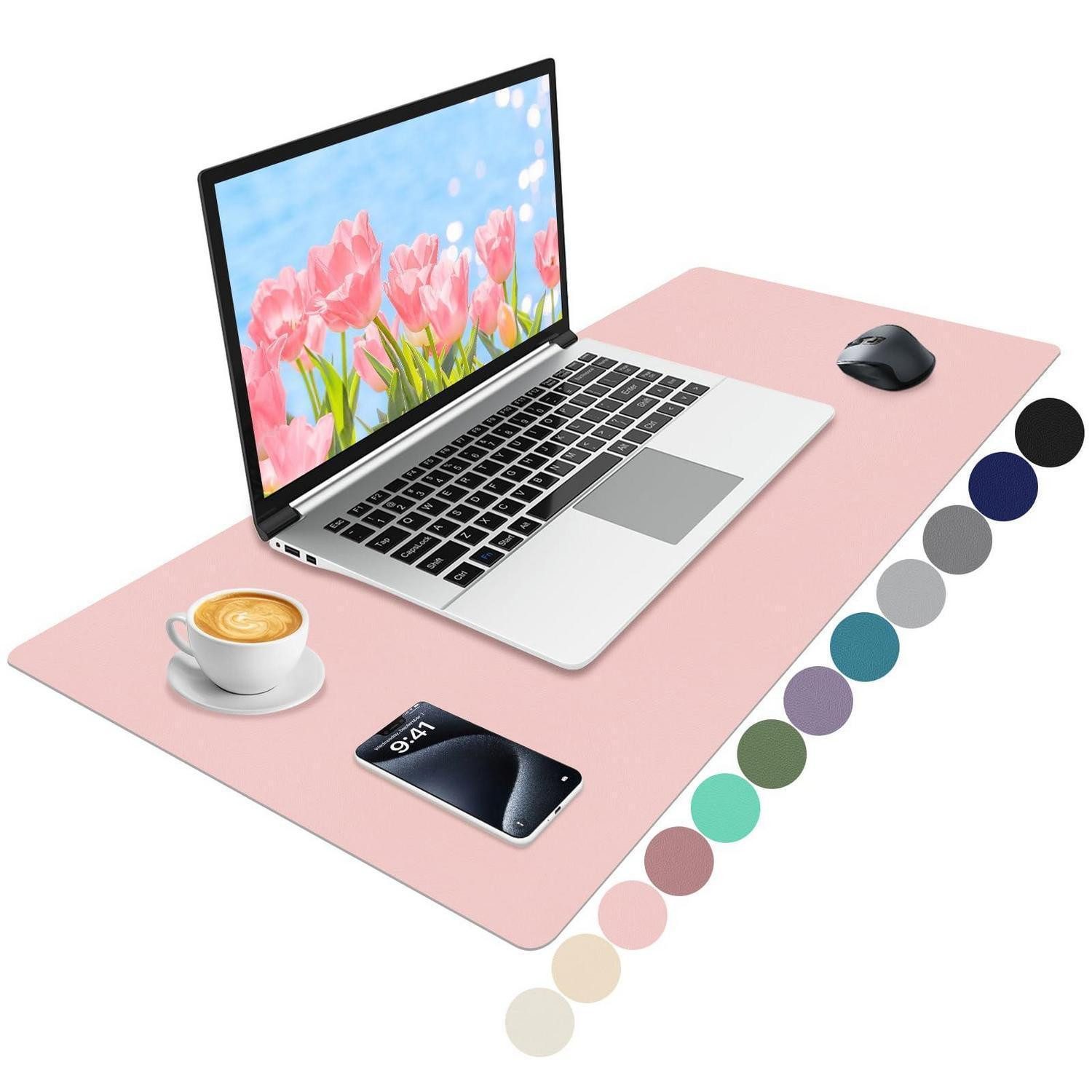 LuxusKollektion Schreibtischunterlage Tischunterlage XXL Schreibtischunterlage 80x40cm Rosa
