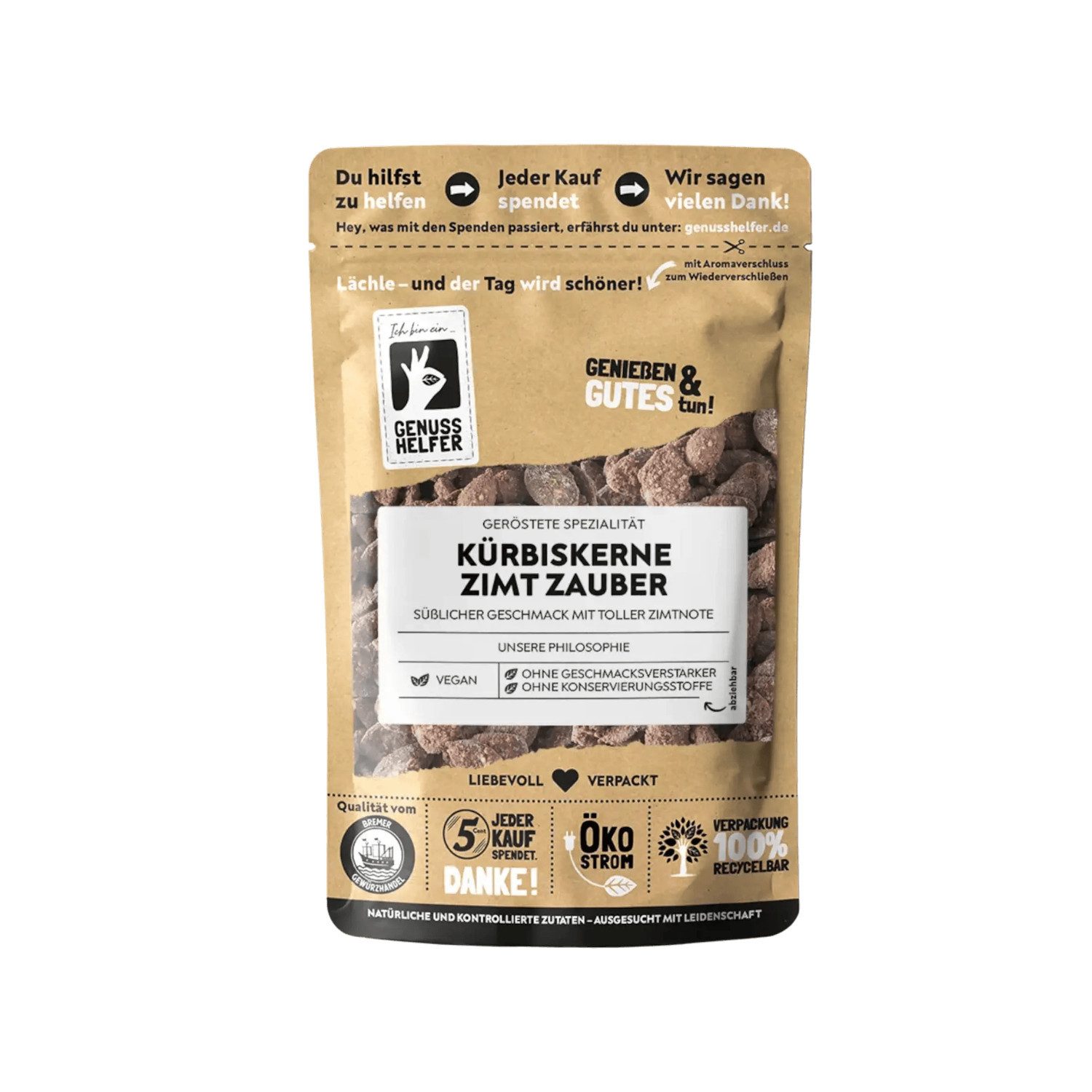 Bremer Gewürzhandel Nüsse Kürbiskerne Zimtzauber, geröstet, 100 g