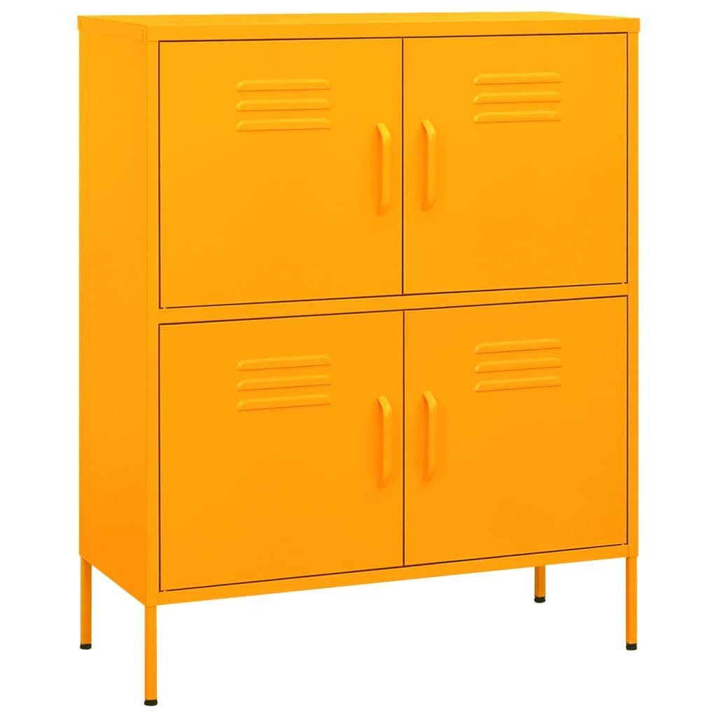 vidaXL Aktenschrank Lagerschrank Senfgelb 80x35x101,5 cm Stahl (1-St)