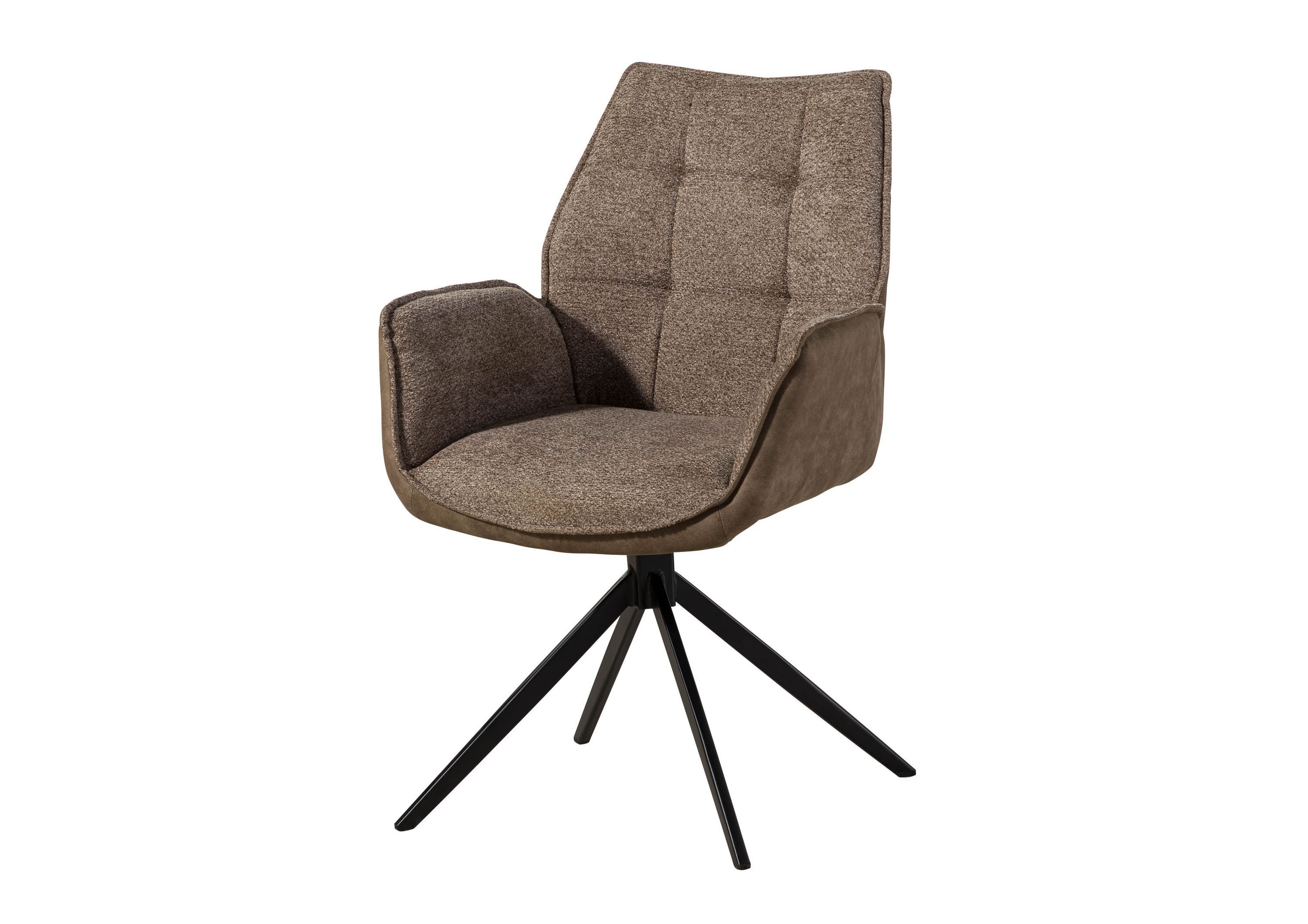 Massivmoebel24 Polsterstuhl POLSTERSTÜHLE 100% Polyester braun / braun (100% Polyester Eisen teilmontiert 9 kg POLSTERSTÜHLE #100), braun / braun