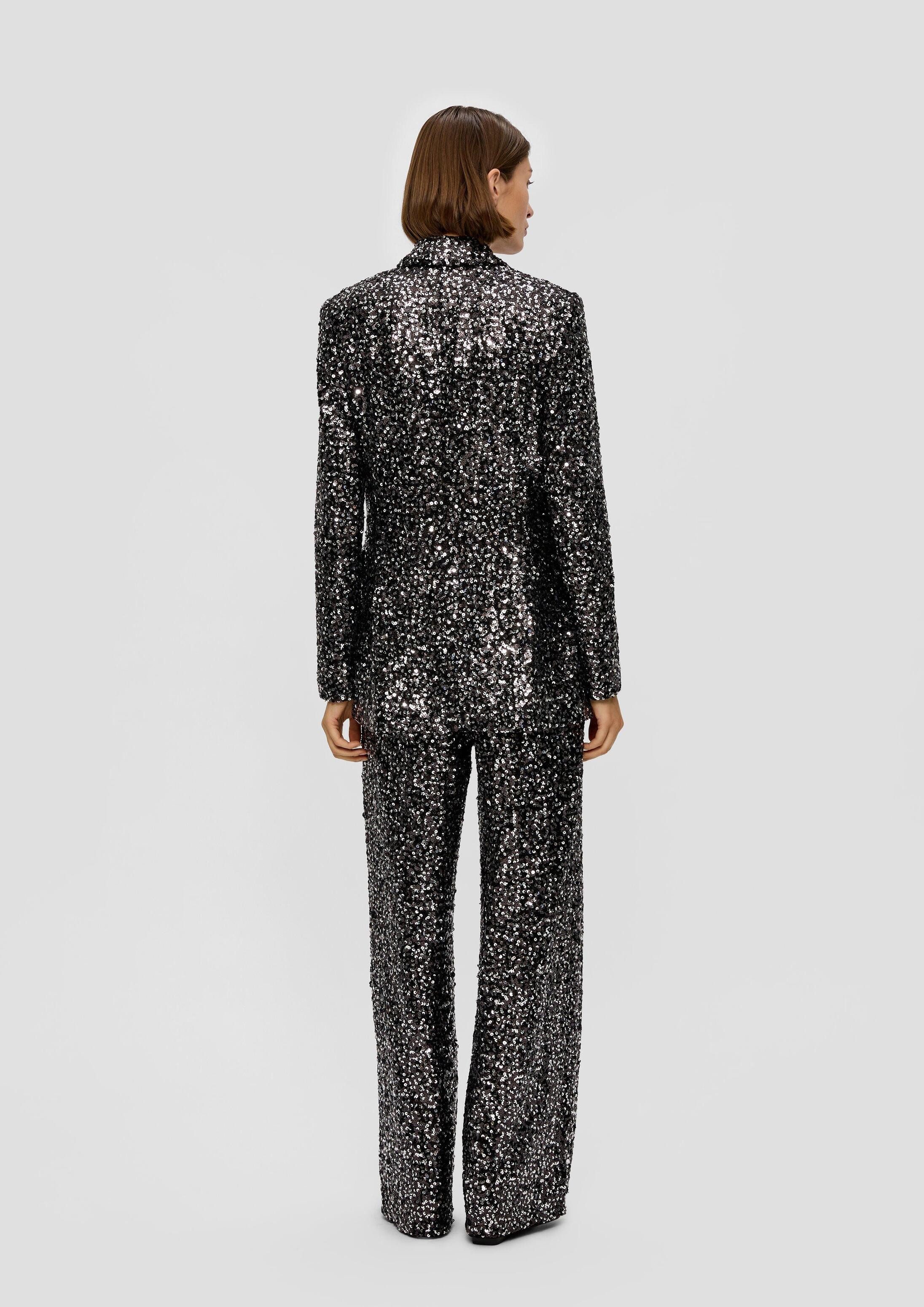 s.Oliver Jackenblazer Indoor-Blazer Klassischer Blazer mit Pailletten