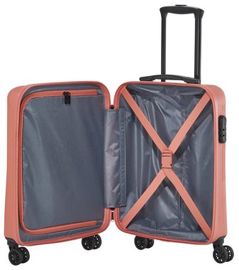 travelite Hartschalen-Trolley BALI 4w Trolley S, 4 Rollen, Handgepäck-Koffer Reisegepäck Hartschallenkoffer Reisekoffer