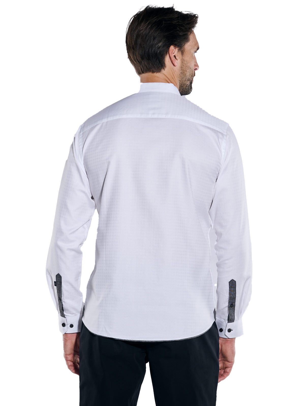 Engbers Langarmhemd engbers Herren Langarm-Hemd strukturiert, Reinweiss günstig online kaufen