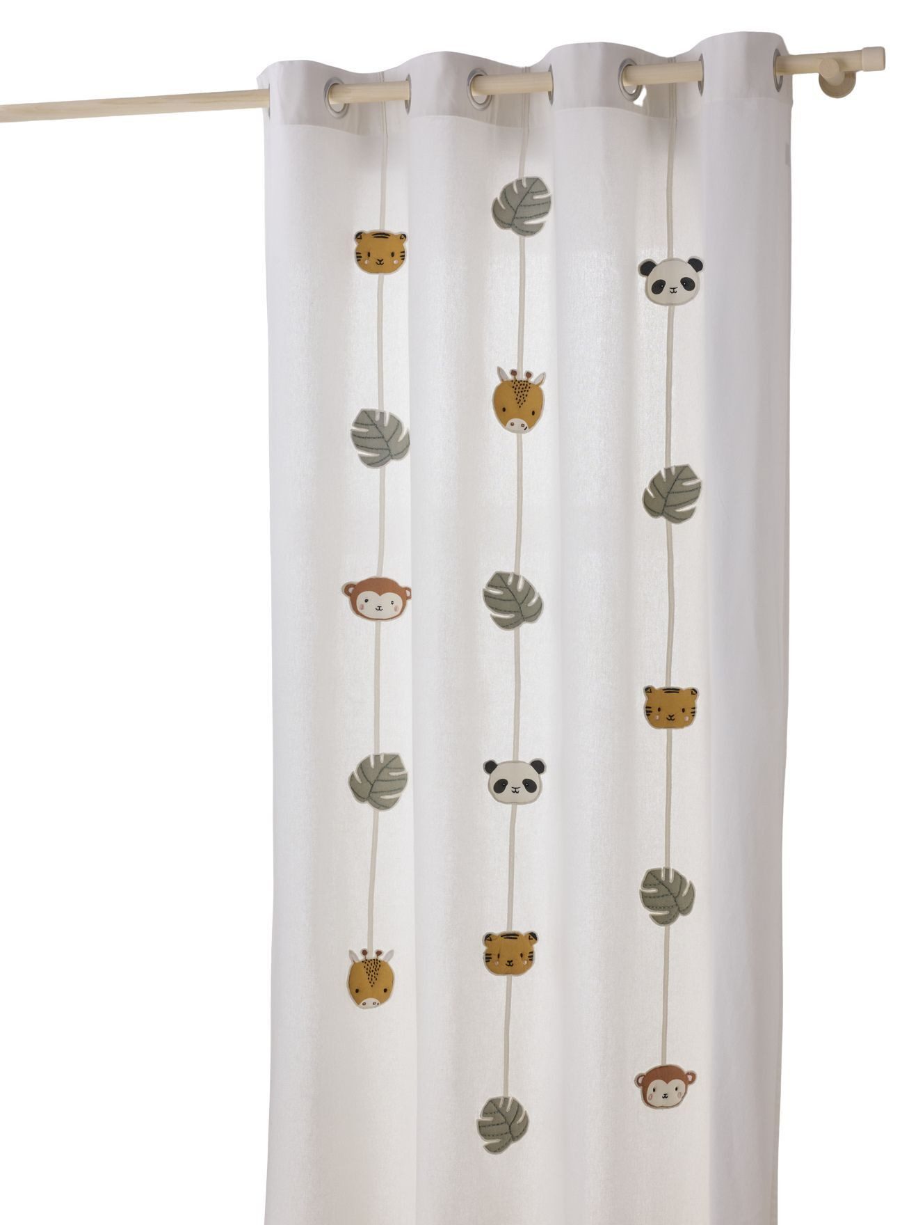 vertbaudet Vorhang Kinderzimmer Vorhang PANDAFREUNDE, Baumwolle