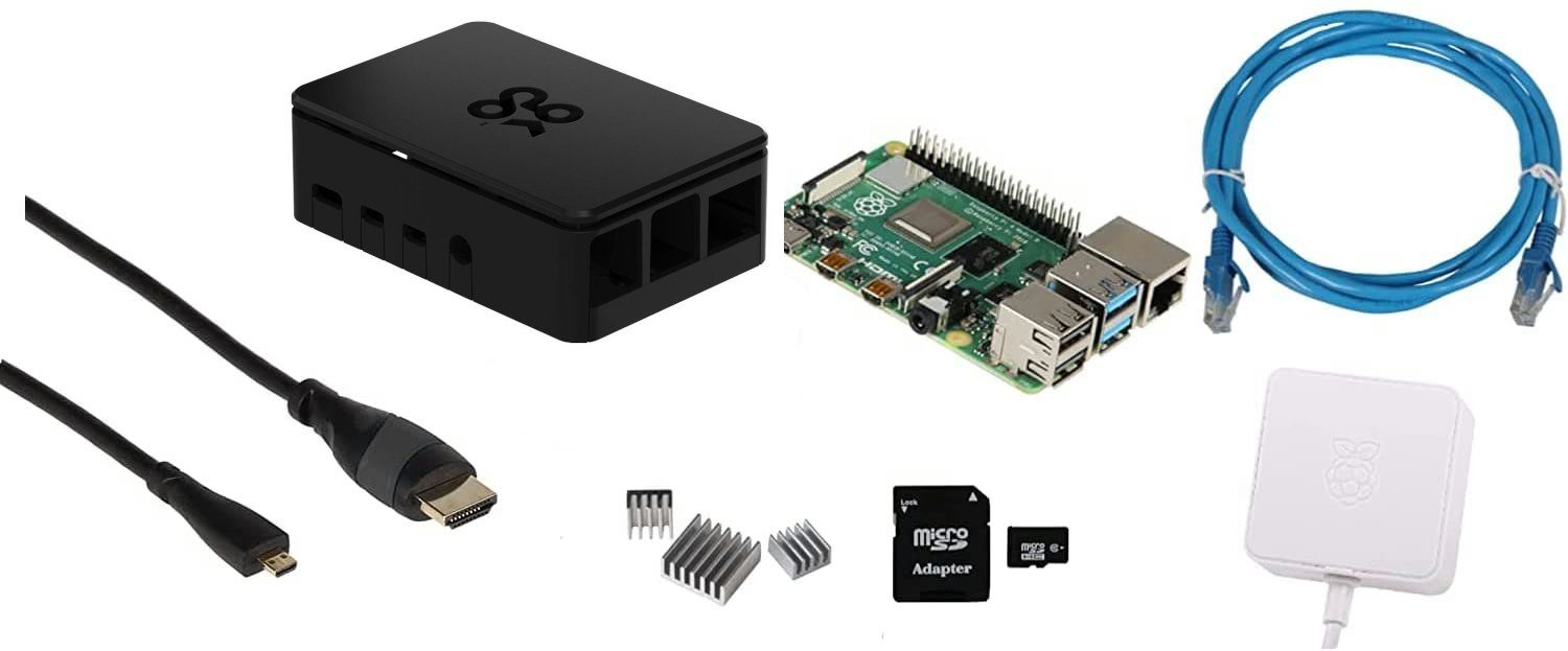 MegaComputerWorld Raspberry Pi 2GB, Mini-PC 4B GB 8GB/Netzteil/Gehäuse/32GB/HDMI/LANkabel RAM) (4GB 4GB