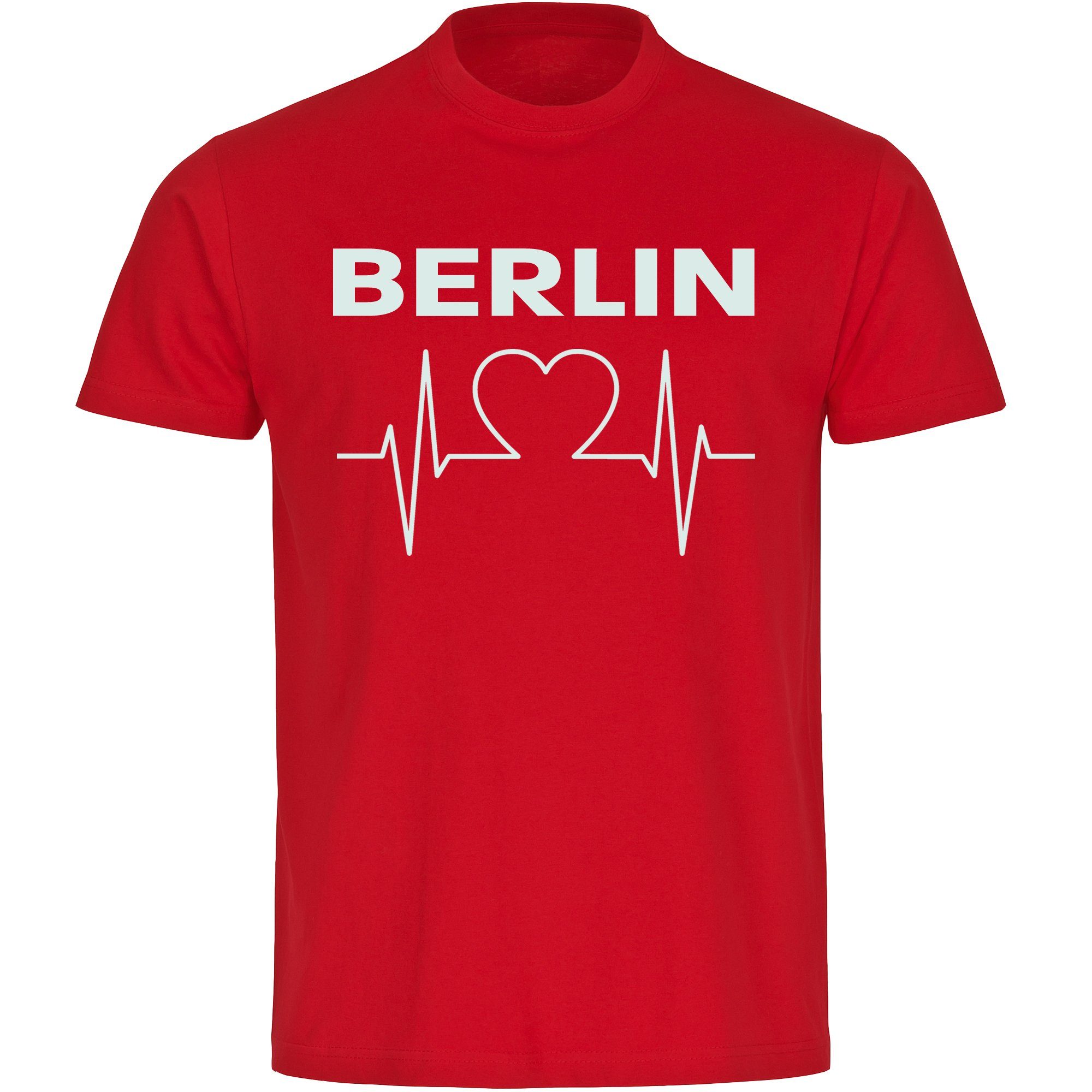 multifanshop T-Shirt Herren Berlin rot - Herzschlag - Männer