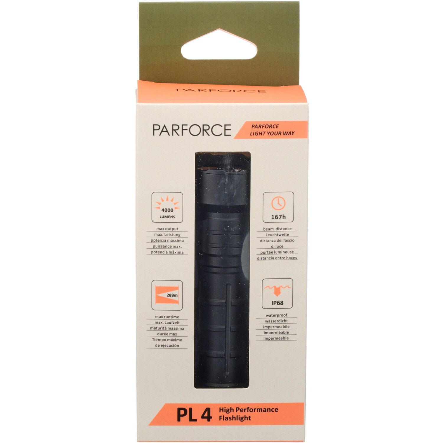 Parforce Taschenlampe Taschenlampe PL 4 4000lm