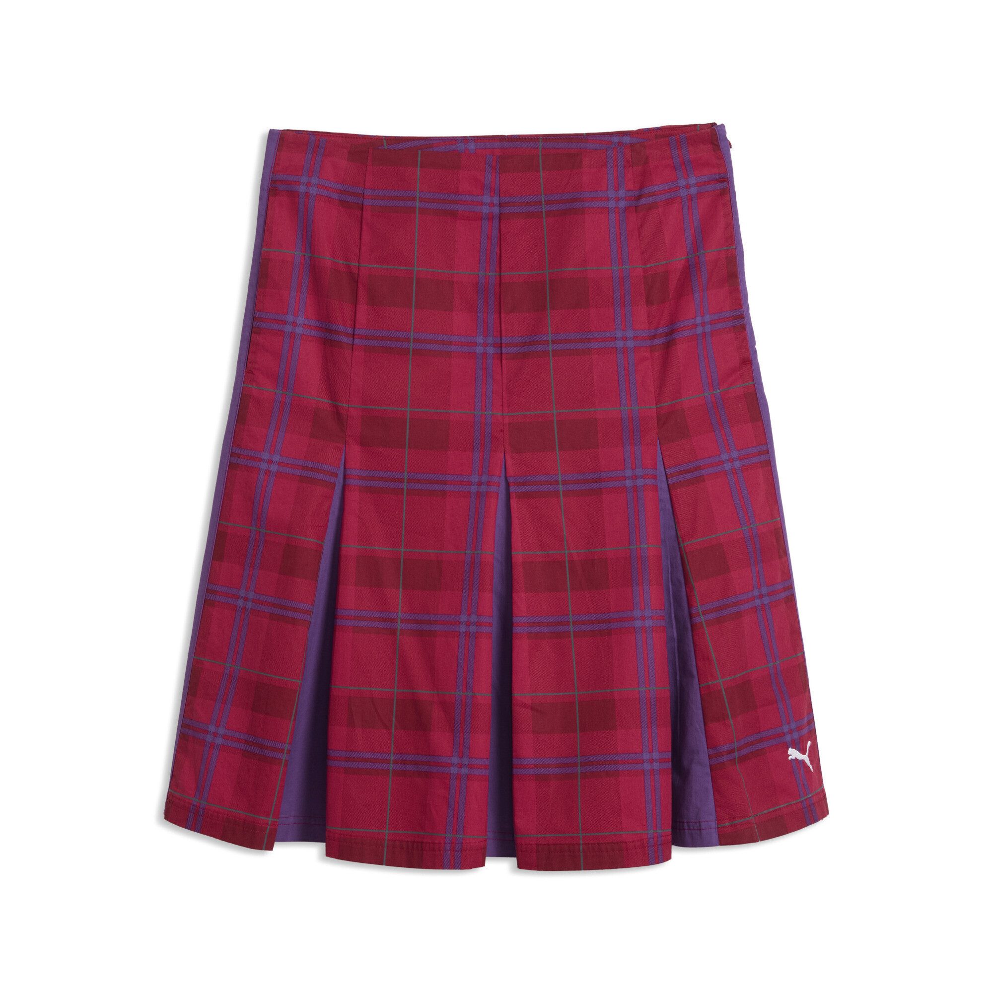 PUMA Jerseyrock T7 Pleated Tartan-Midirock Damen