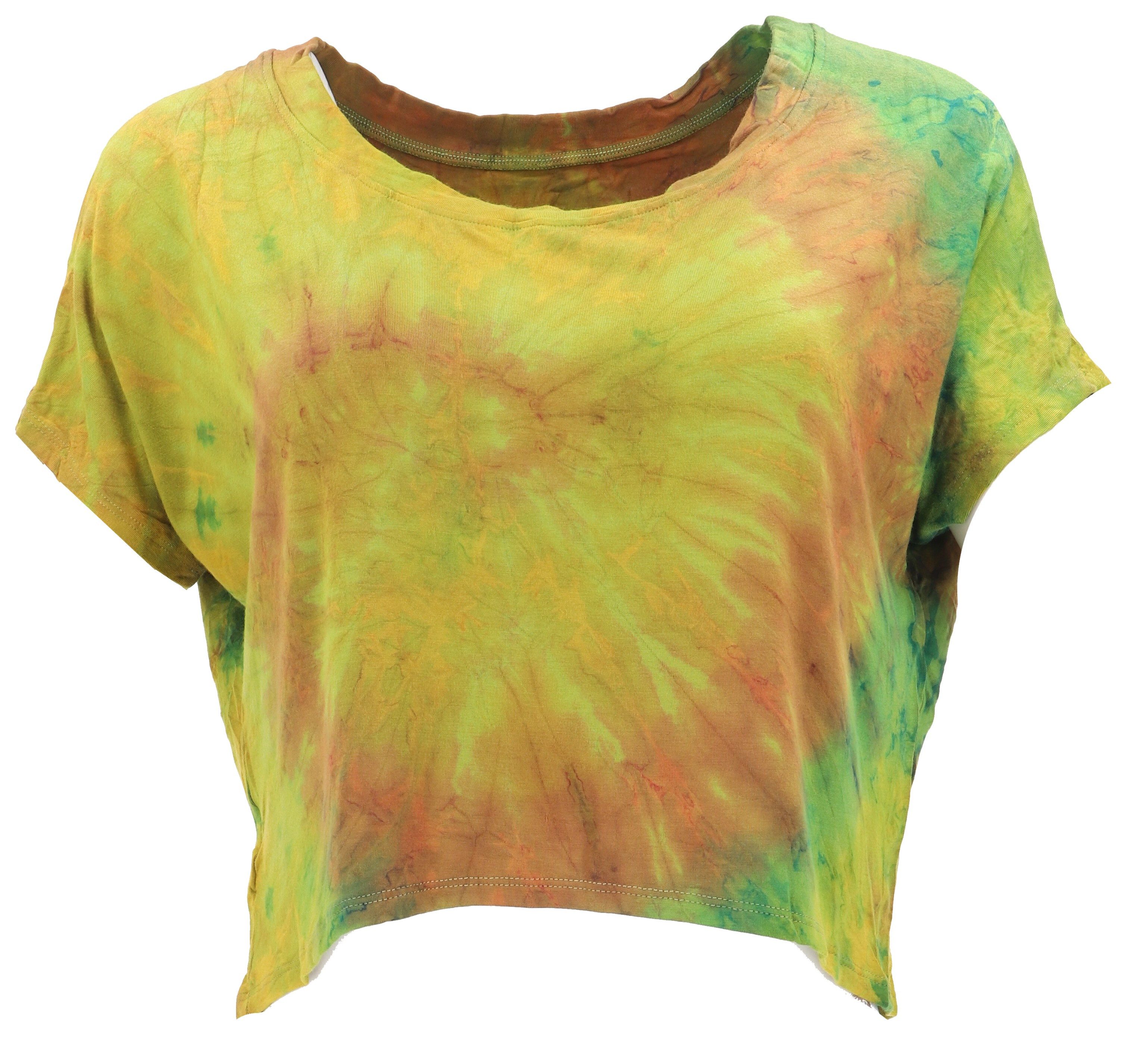 Guru-Shop T-Shirt Batik Hippie T-Shirt, Unikat Kurztop, Yogatop -.. Festiva günstig online kaufen