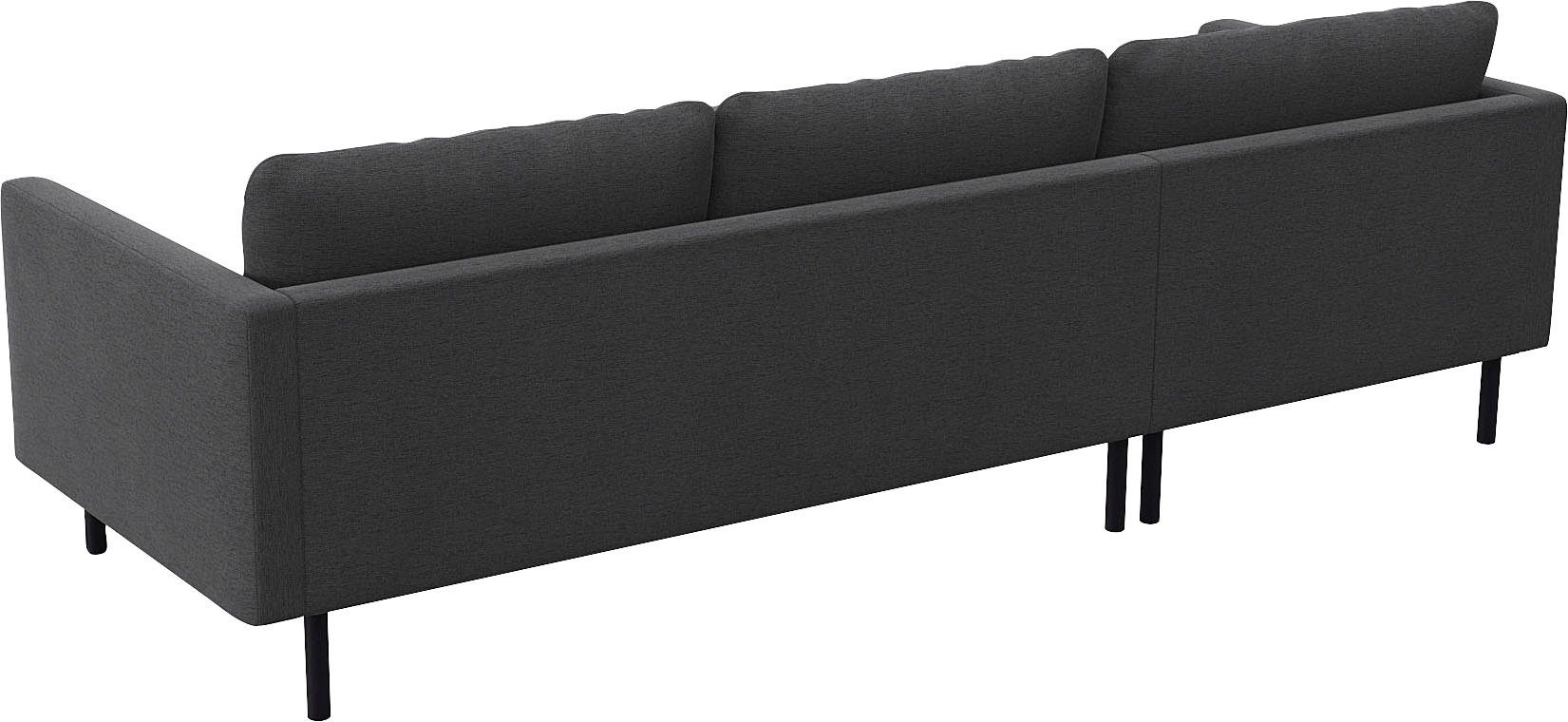 FLEXLUX Ecksofa Bolzano, elegant und bequem, L-Form, Sitzaufbau mit Kaltschaum & Stahl-Wellen, loose Sitz -& Rückenkissen
