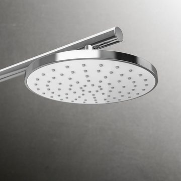 Schulte Duschsystem DuschMaster Rain III White Style mit Umsteller, rund, Höhe 117.6 cm