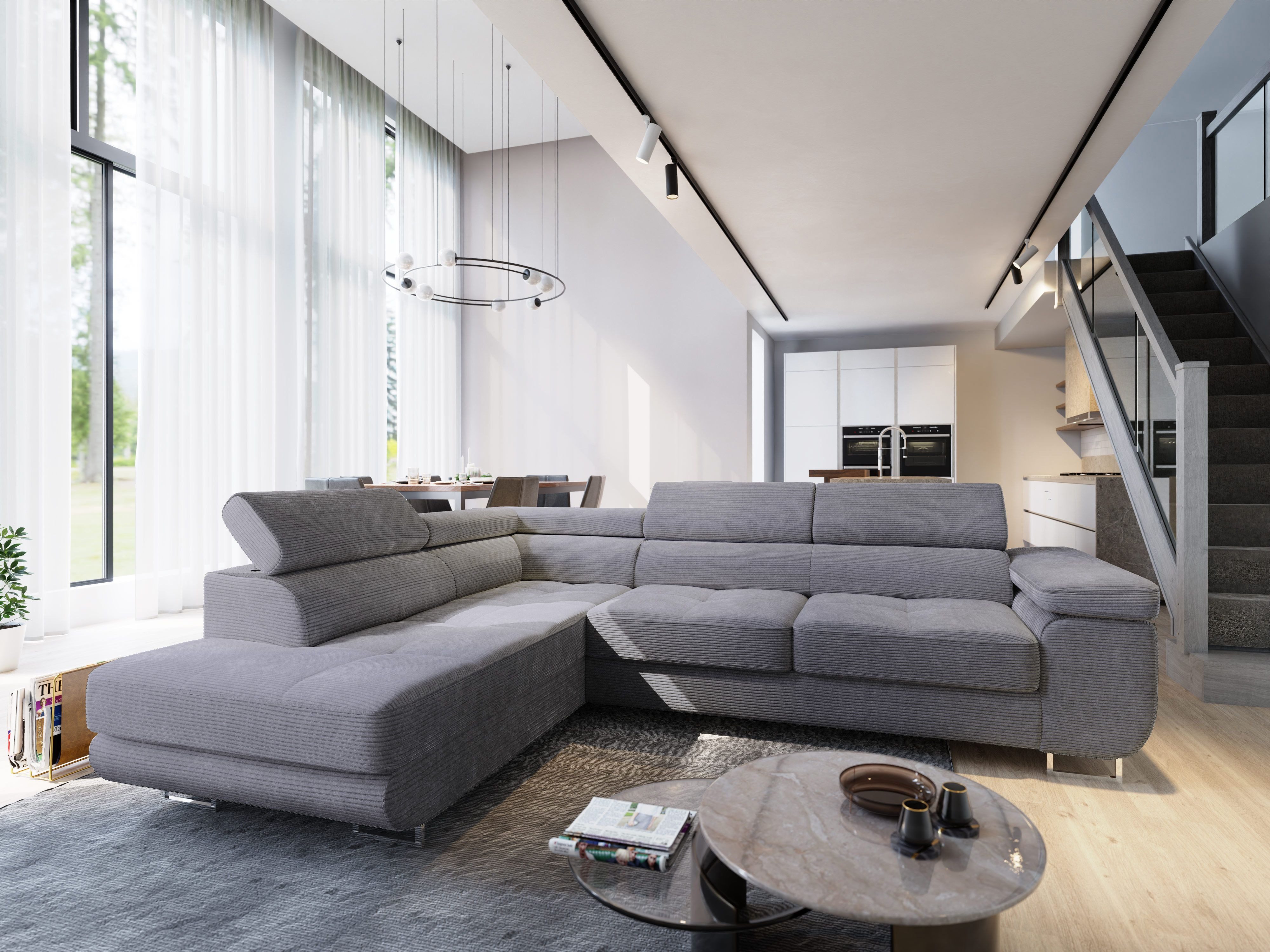 Masseno Ecksofa APIRO mit Schlaffunktion L-Form, günstig online kaufen