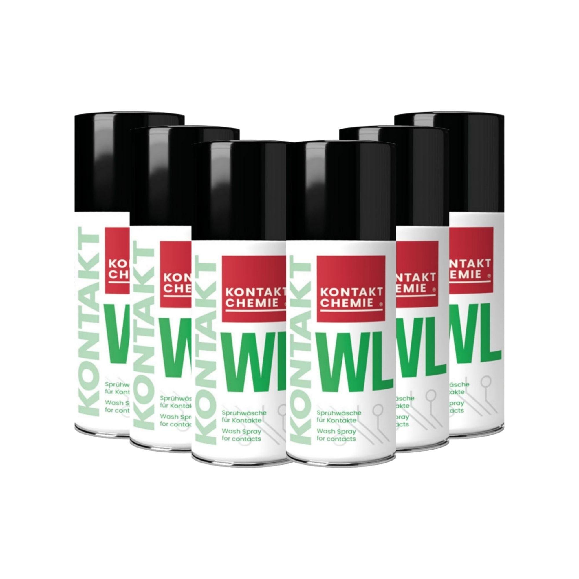 KONTAKT CHEMIE 6 Stück universeller Elektronikreiniger, KONTAKT WL, je 100ml Reinigungsspray