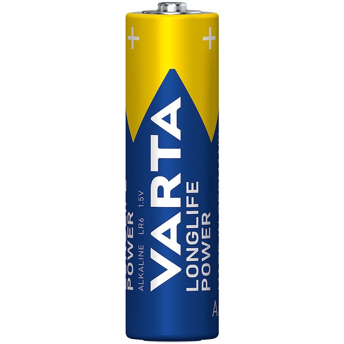 LONGLIFE Power Batterie, St), (4 langer mit AA, Lebensdauer VARTA