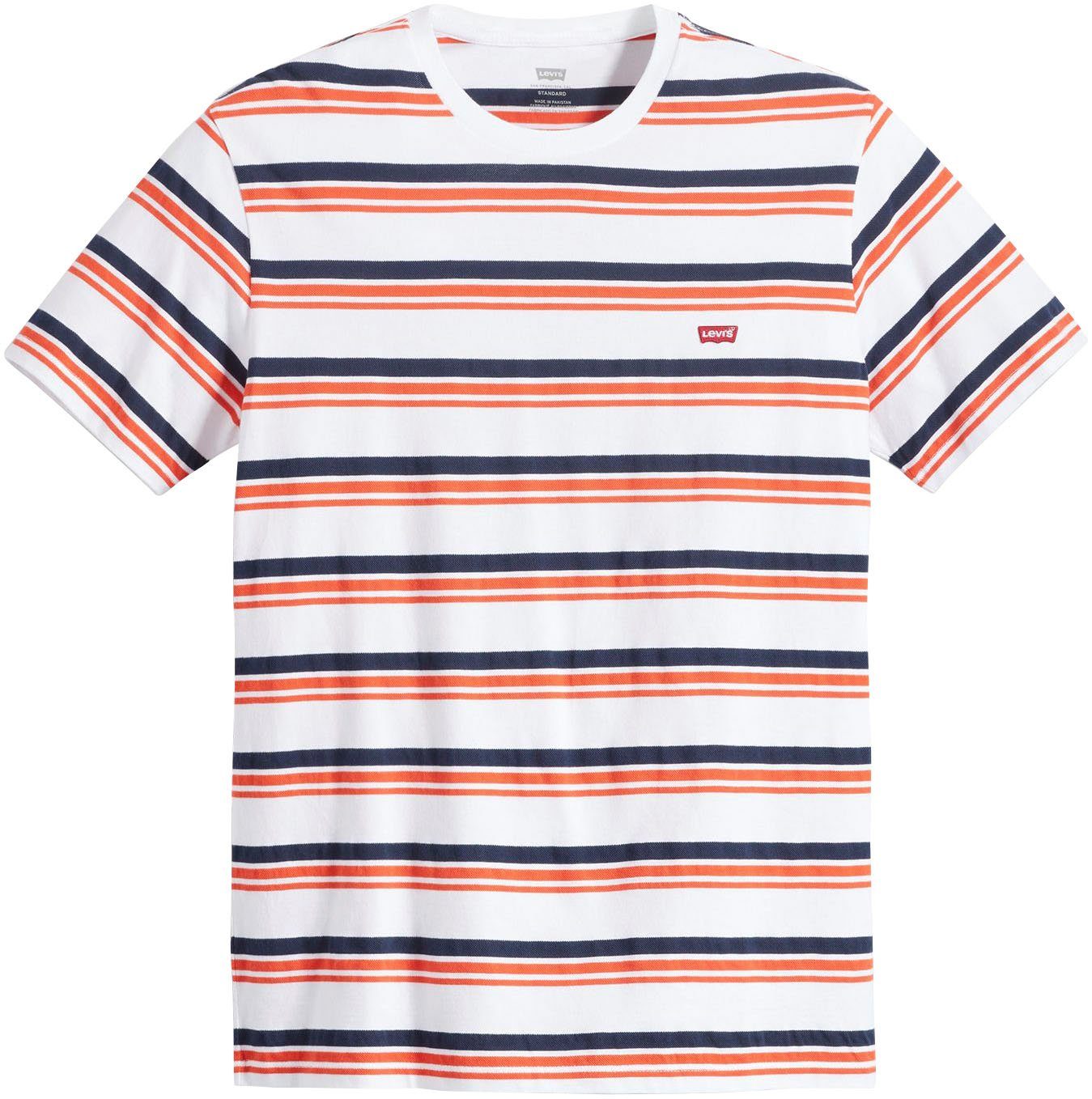 Levi's® Levi's® ORIGINAL TEE einem HM Kurzarmshirt dezenten mandarin mit red Logo