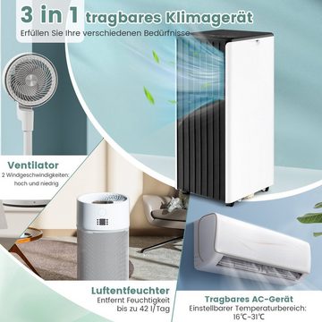 COSTWAY 3-in-1-Klimagerät, 9000BTU/2,6kW, mit Fernbedienung/ App, 16℃ -31℃