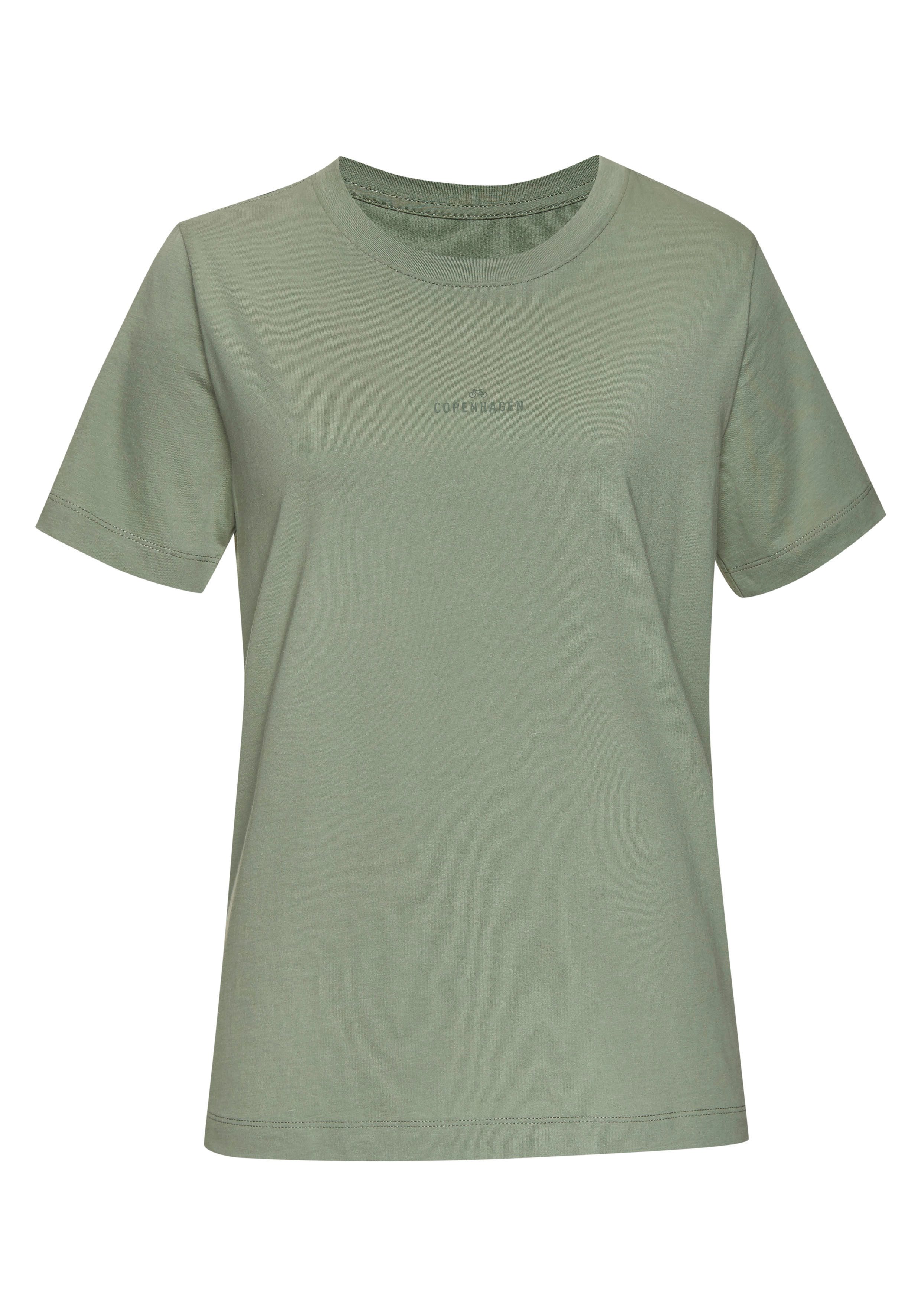 T-Shirt mit dezentem Logoprint vorn