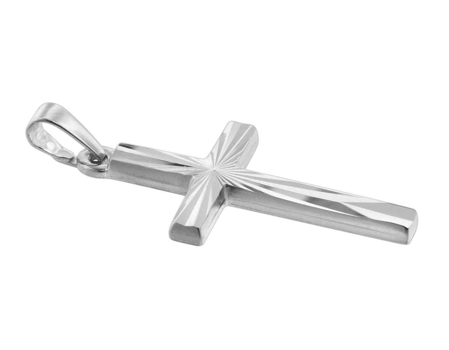 trendor Kreuzanhänger Kreuz- 22 mm Weißgold günstig online kaufen